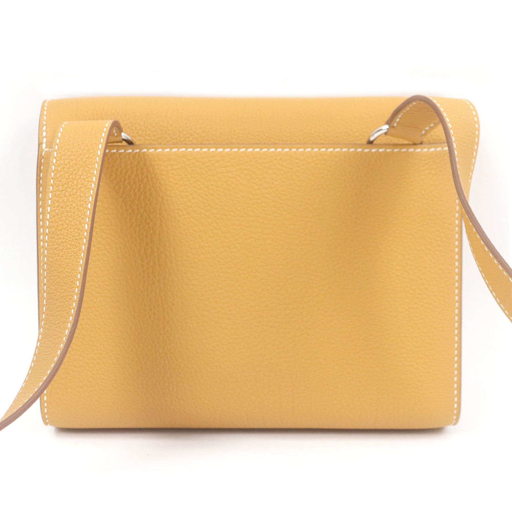 Hermes HERMES Sac à Dépêches 21 Togo Leather Shoulder Bag, Natural Sable, W Stamp, with Dust Made in France, Men's Size ONE SIZE - 4 Thumbnail