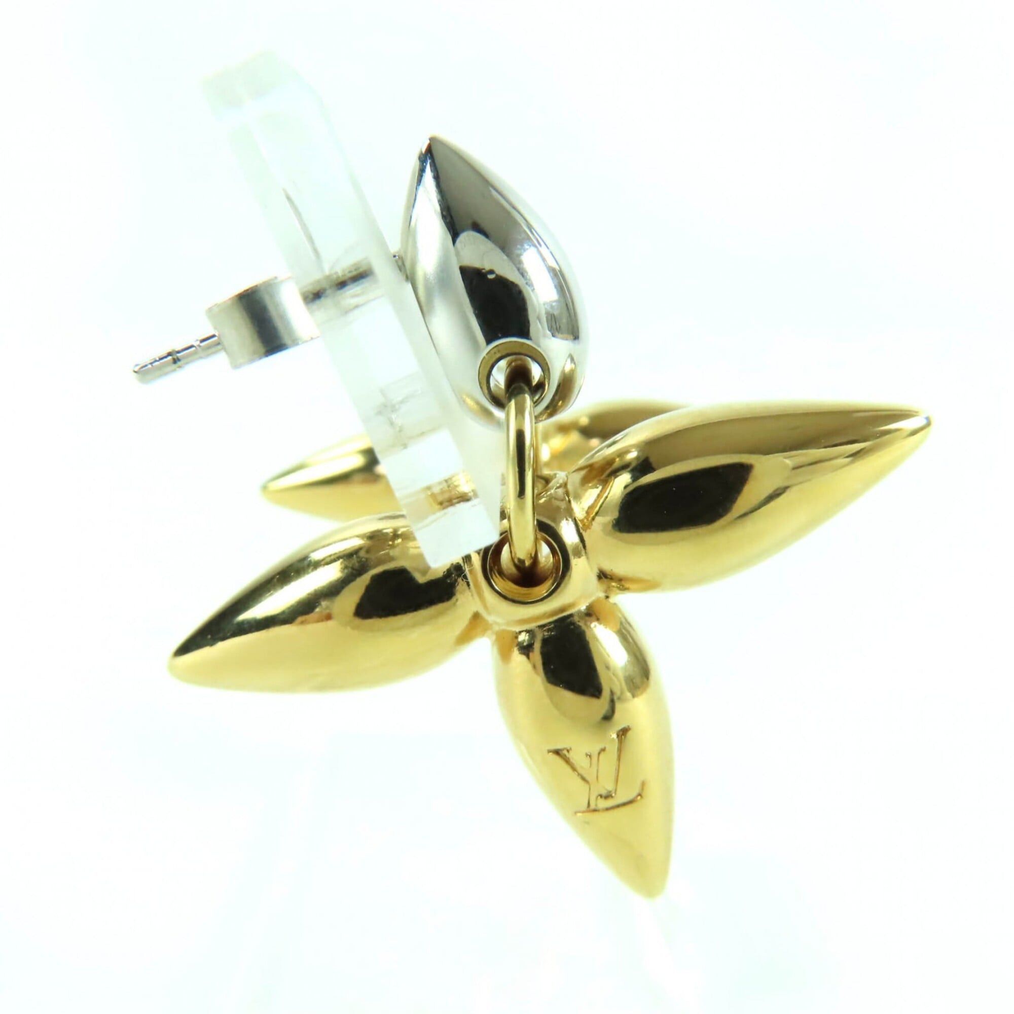 Louis Vuitton LOUIS VUITTON M00630 Boucles d'Oreilles Louisette pendant earrings, gold and silver, with box dust bag, made in Italy, women's. Size ONE SIZE - 6 Thumbnail