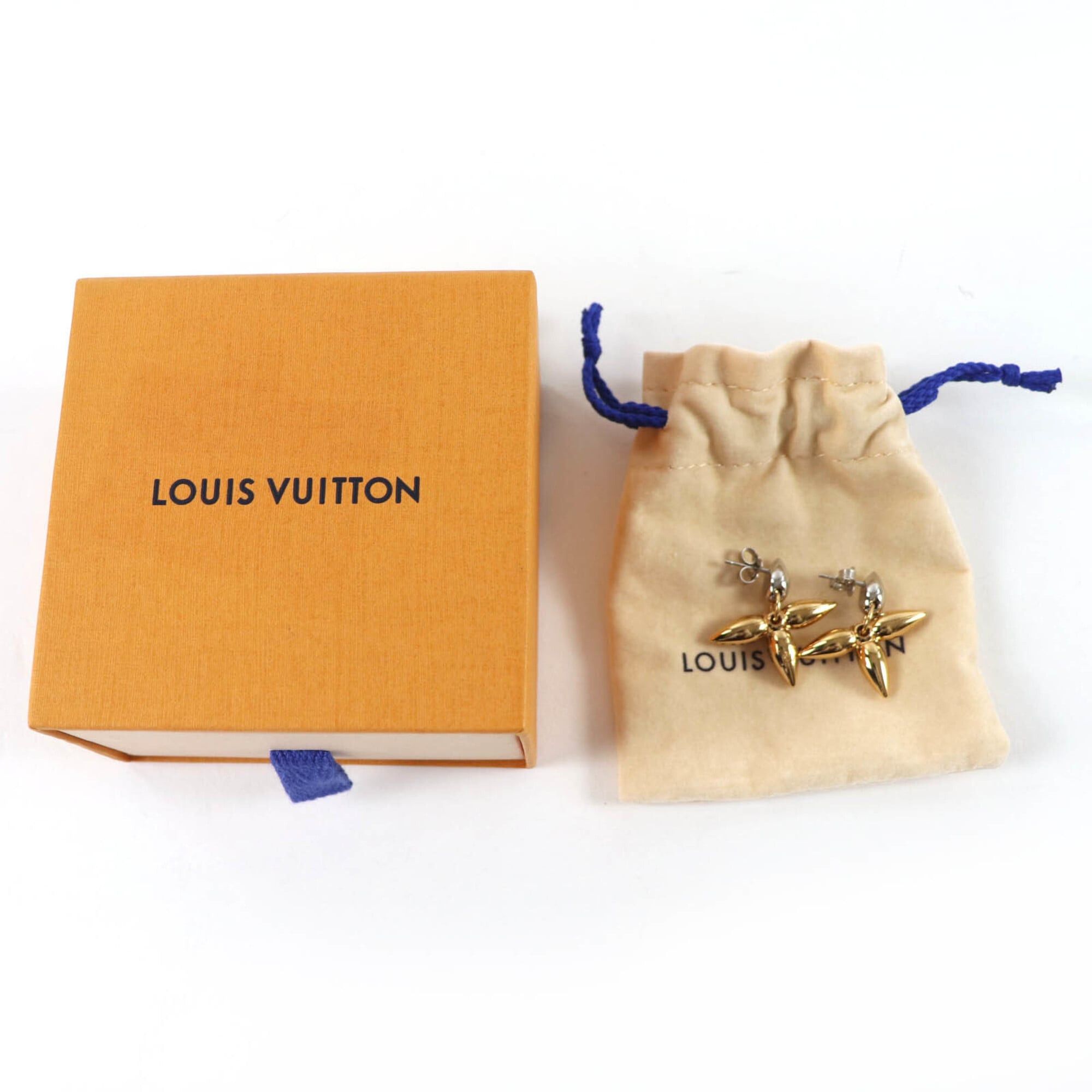 Louis Vuitton LOUIS VUITTON M00630 Boucles d'Oreilles Louisette pendant earrings, gold and silver, with box dust bag, made in Italy, women's. Size ONE SIZE - 2 Thumbnail