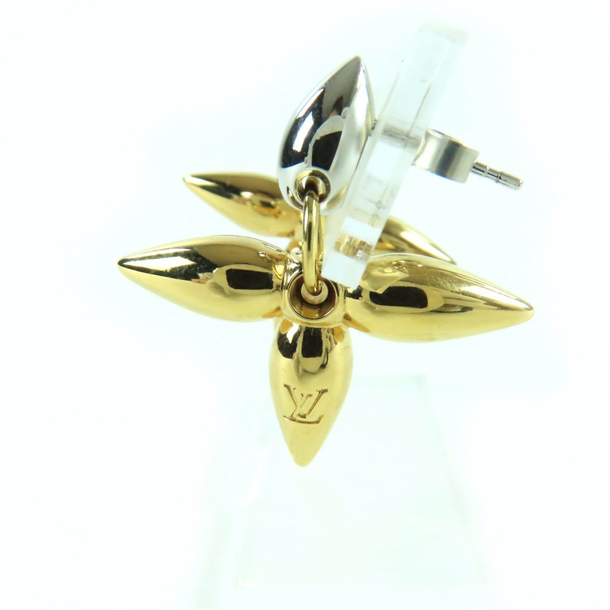 Louis Vuitton LOUIS VUITTON M00630 Boucles d'Oreilles Louisette pendant earrings, gold and silver, with box dust bag, made in Italy, women's. Size ONE SIZE - 4 Thumbnail