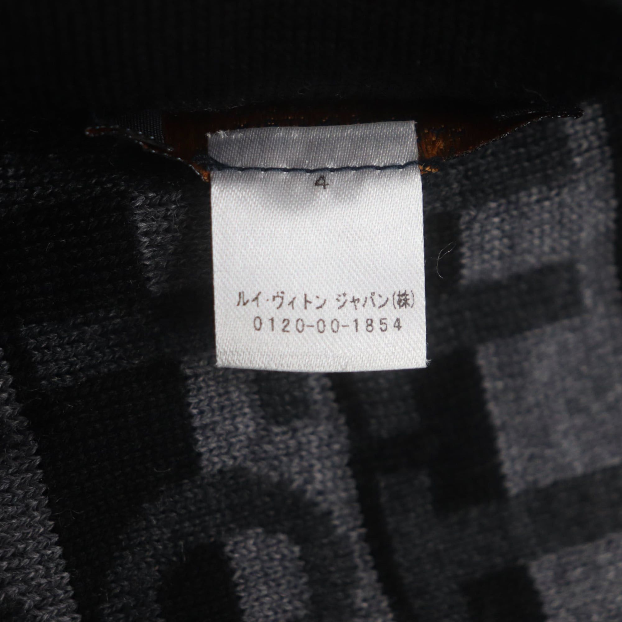 Louis Vuitton LOUIS VUITTON M70911 Echarpe LV Split 100% Wool Noir Gris Anthracite Knit Scarf Made in Italy Authentic Men's Size ONE SIZE - 6 Thumbnail