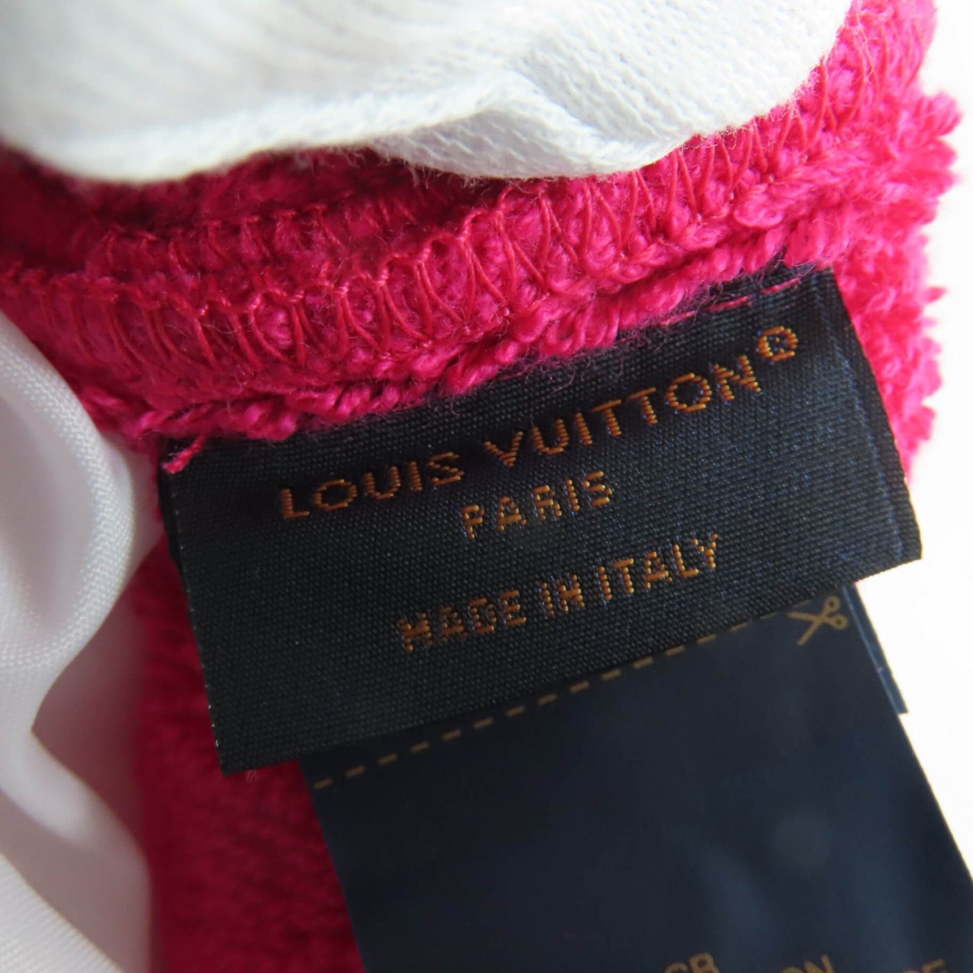 Louis Vuitton LOUIS VUITTON (Louis Vuitton) 2022 Model M77525 Cushion LV Vacation 100% Cotton Fuchsia Pink Logo Design Made in Italy Authentic Women's Size ONE SIZE - 6 Thumbnail