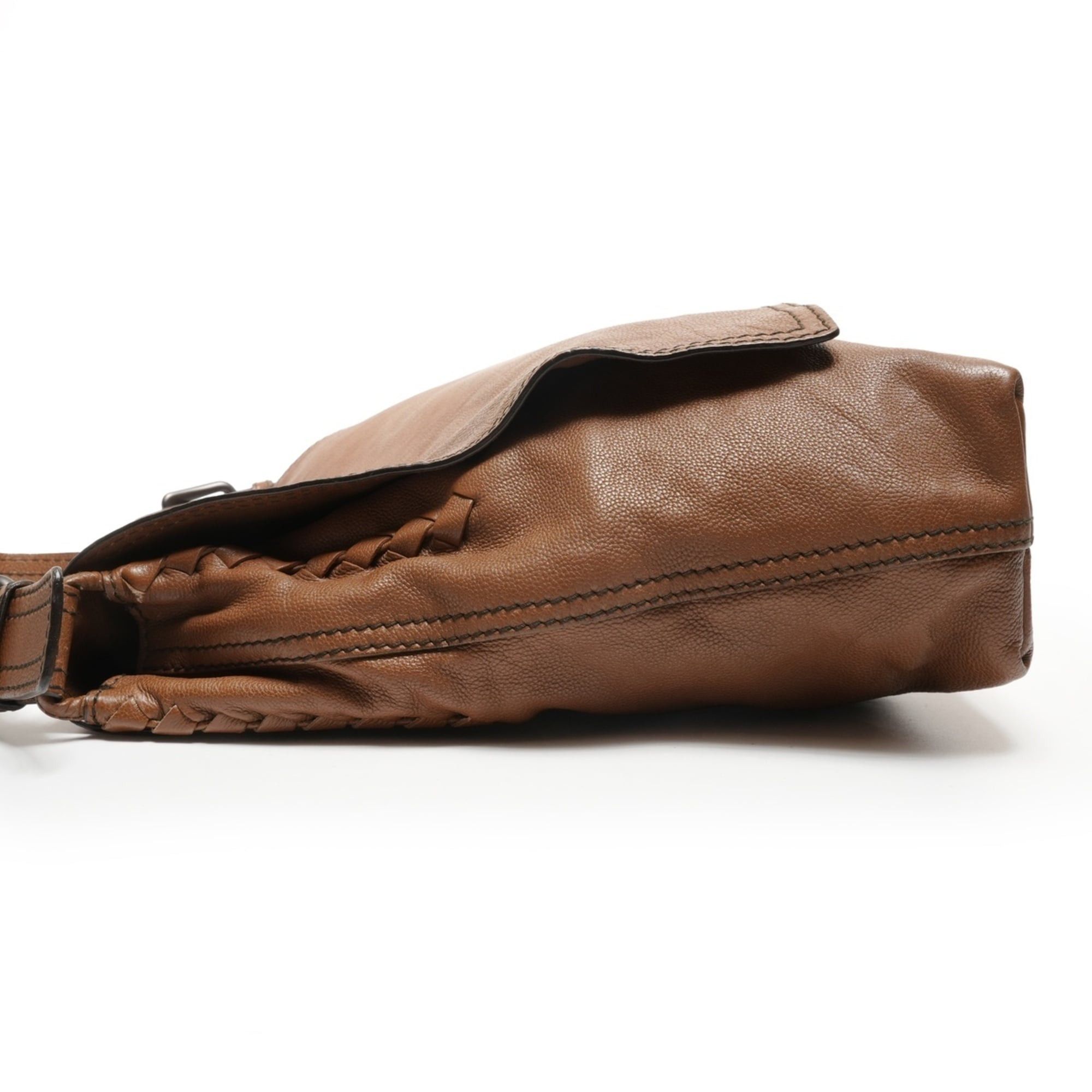 Bottega Veneta Bottega Veneta Intrecciato Leather Shoulder Bag, Brown Size ONE SIZE - 3 Thumbnail
