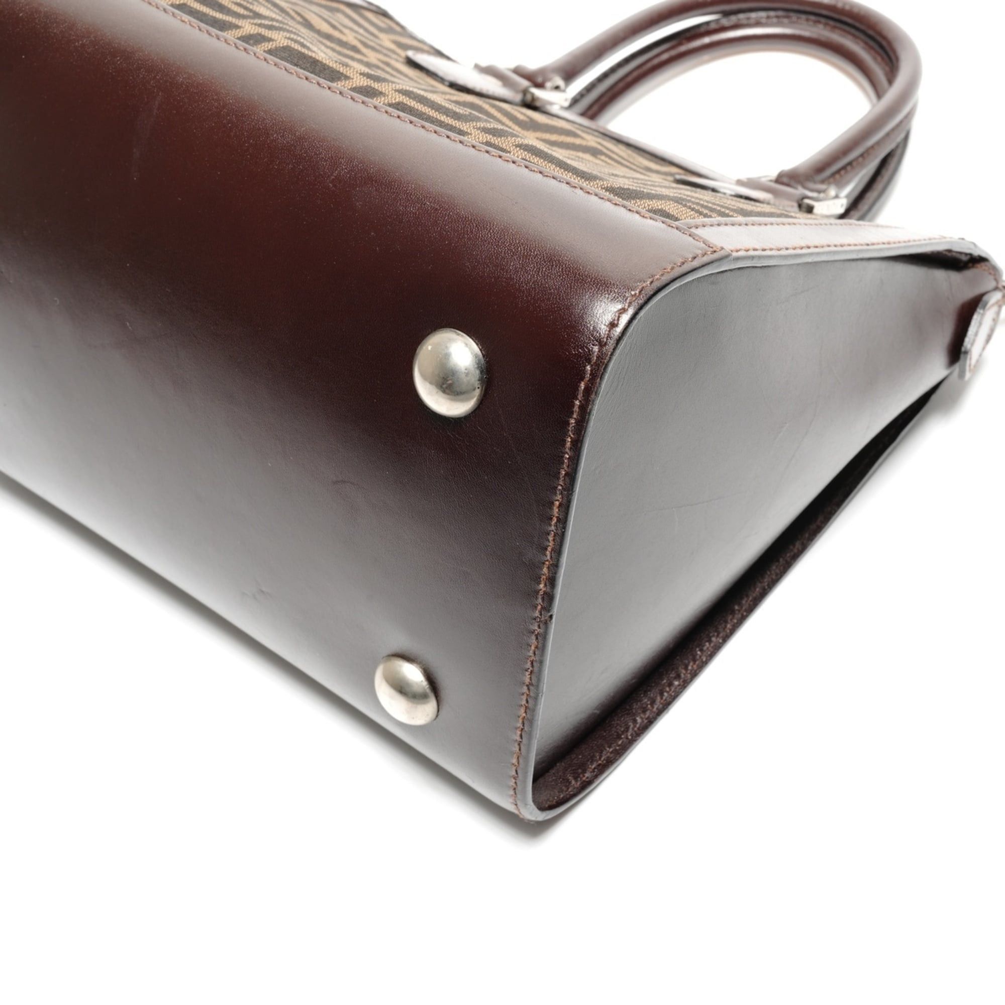 Fendi Fendi Zucca Canvas Handbag, Brown Size ONE SIZE - 6 Thumbnail