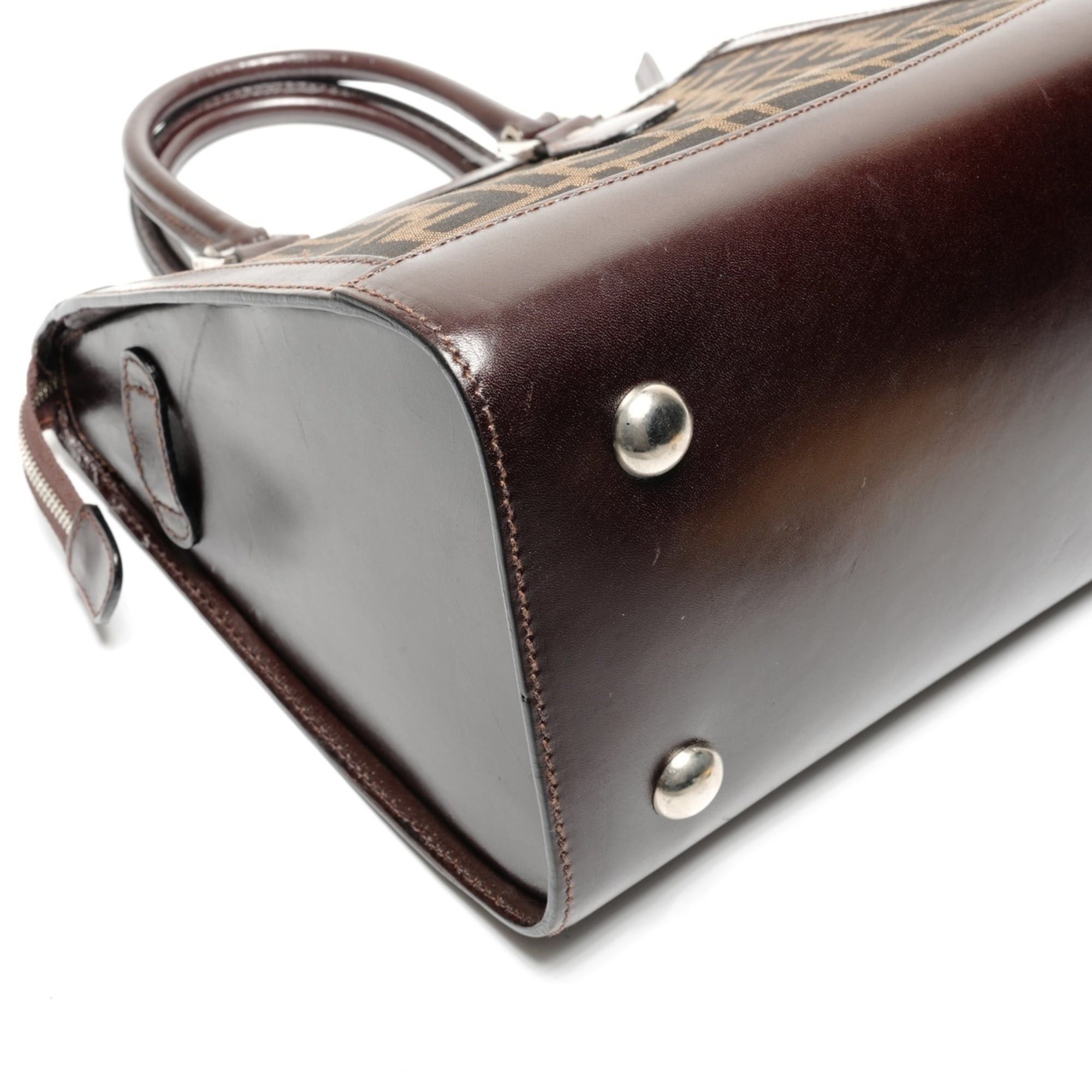 Fendi Fendi Zucca Canvas Handbag, Brown Size ONE SIZE - 5 Thumbnail