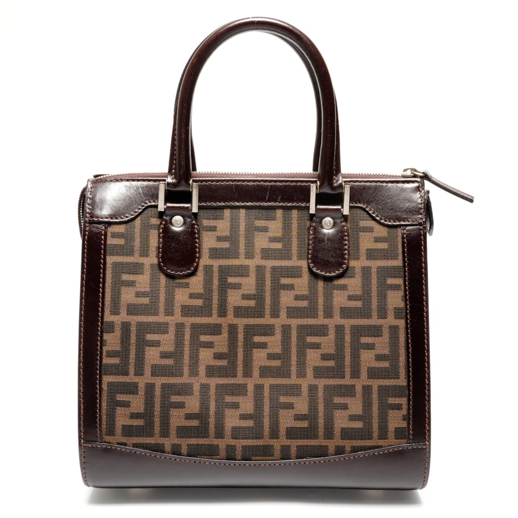 Fendi Fendi Zucca Canvas Handbag, Brown Size ONE SIZE - 2 Thumbnail