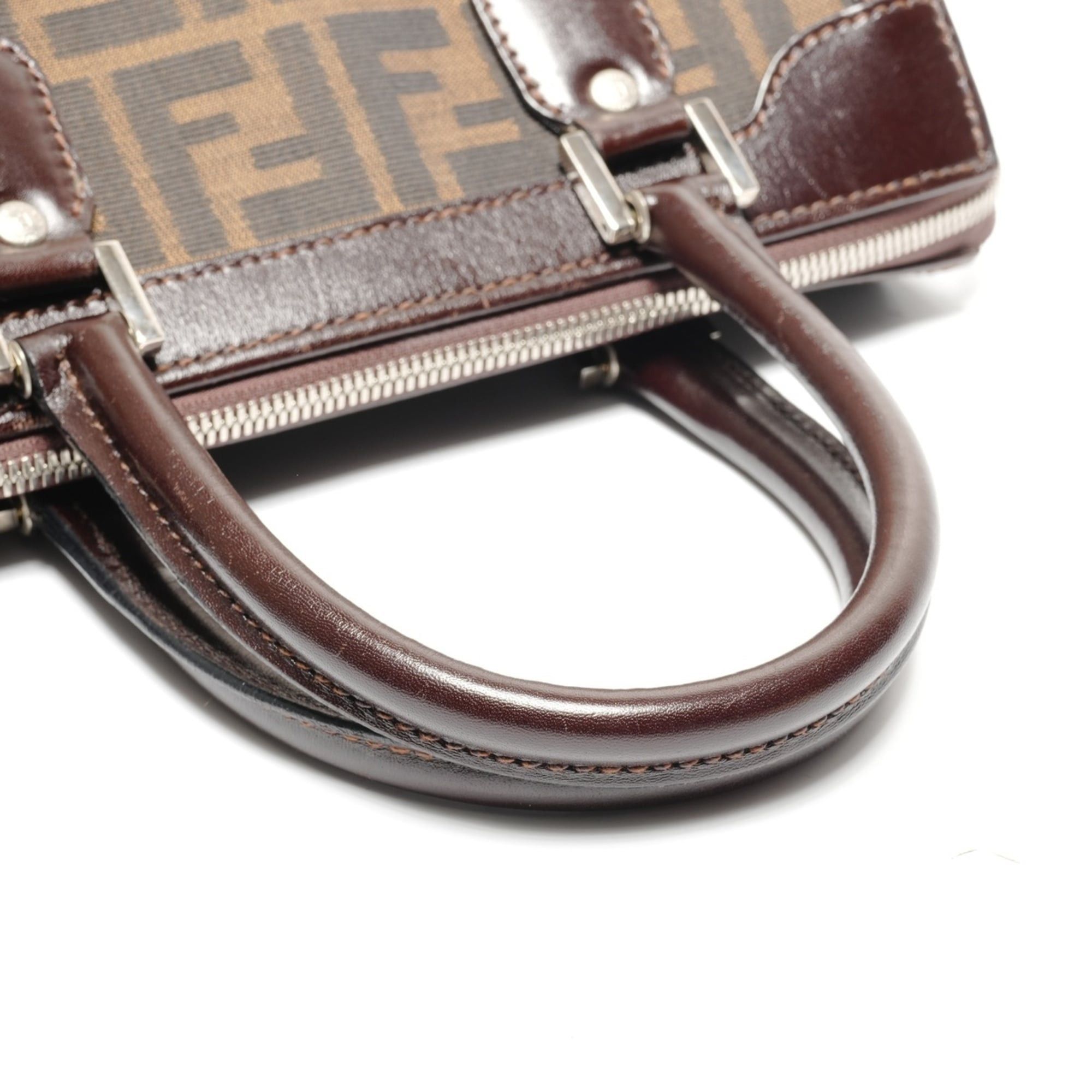 Fendi Fendi Zucca Canvas Handbag, Brown Size ONE SIZE - 10 Thumbnail