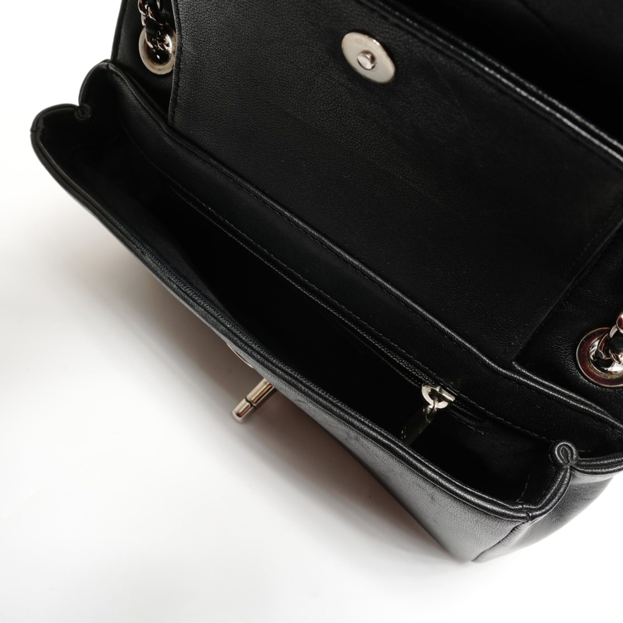 Chanel Chanel Lambskin Double Flap Check Shoulder Bag, Black Size ONE SIZE - 13 Thumbnail