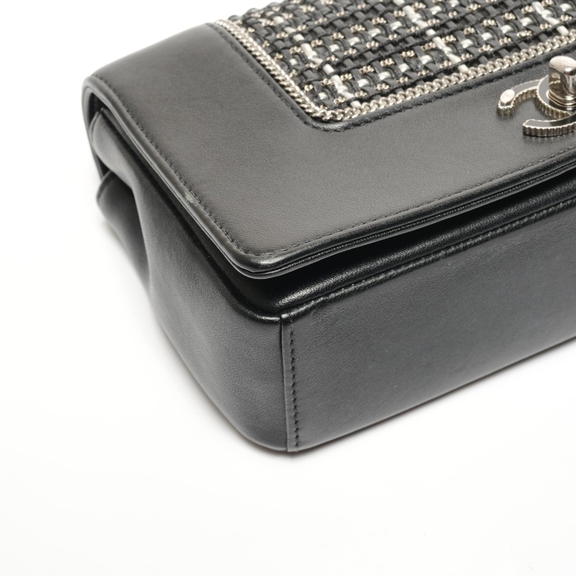 Chanel Chanel Lambskin Double Flap Check Shoulder Bag, Black Size ONE SIZE - 5 Thumbnail