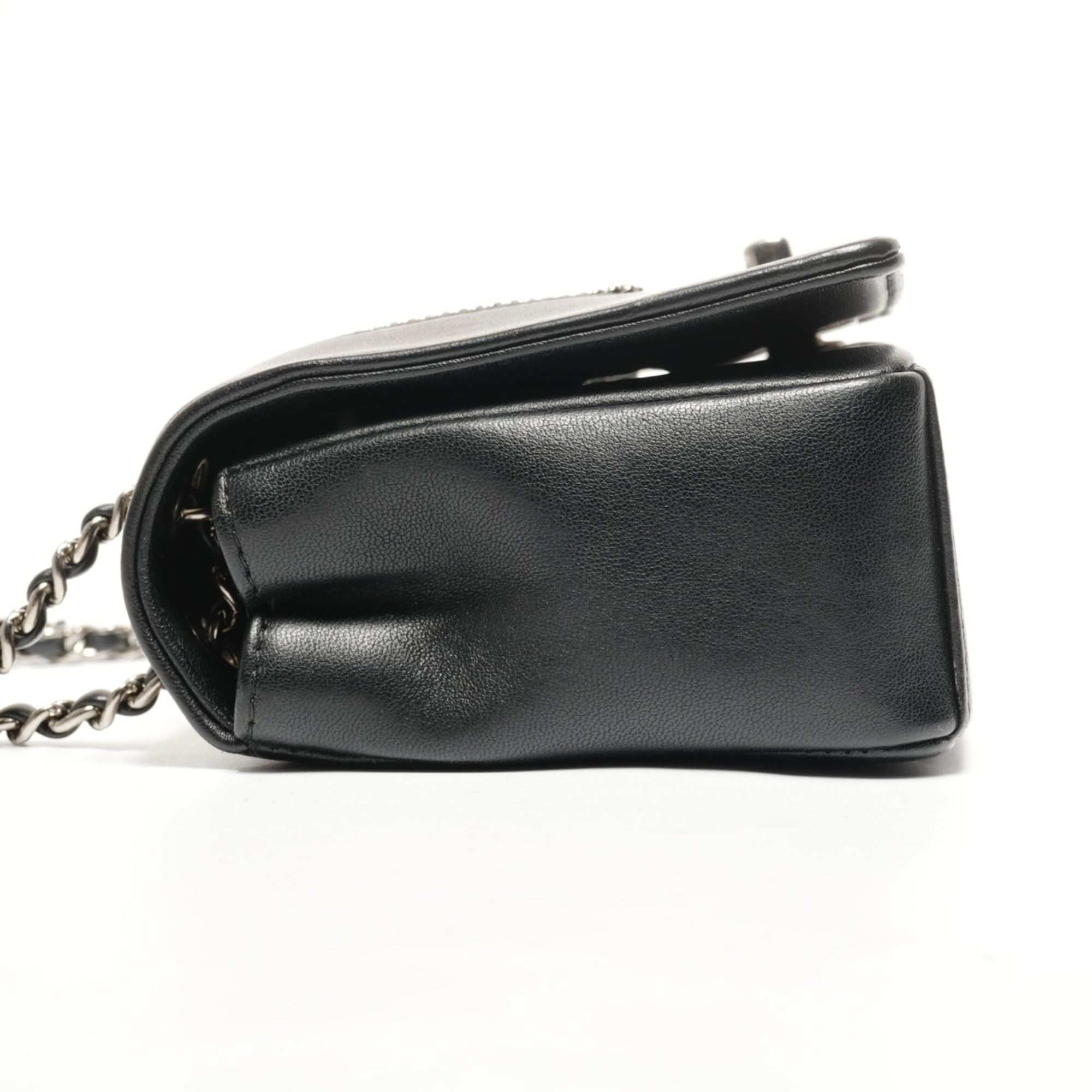 Chanel Chanel Lambskin Double Flap Check Shoulder Bag, Black Size ONE SIZE - 3 Thumbnail