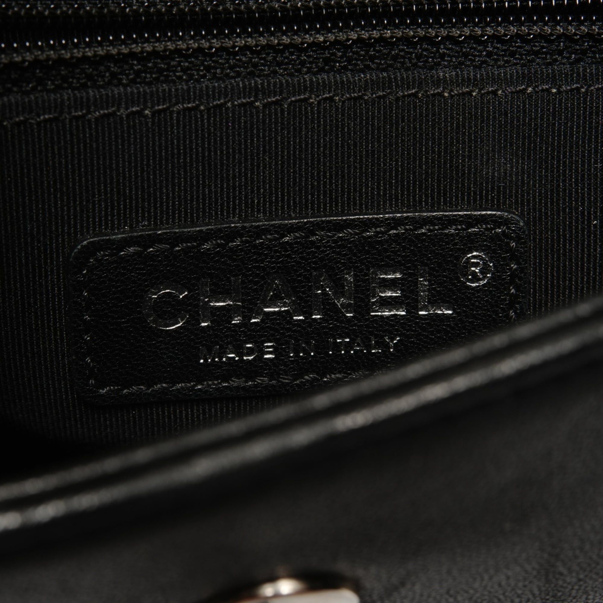 Chanel Chanel Lambskin Double Flap Check Shoulder Bag, Black Size ONE SIZE - 11 Thumbnail