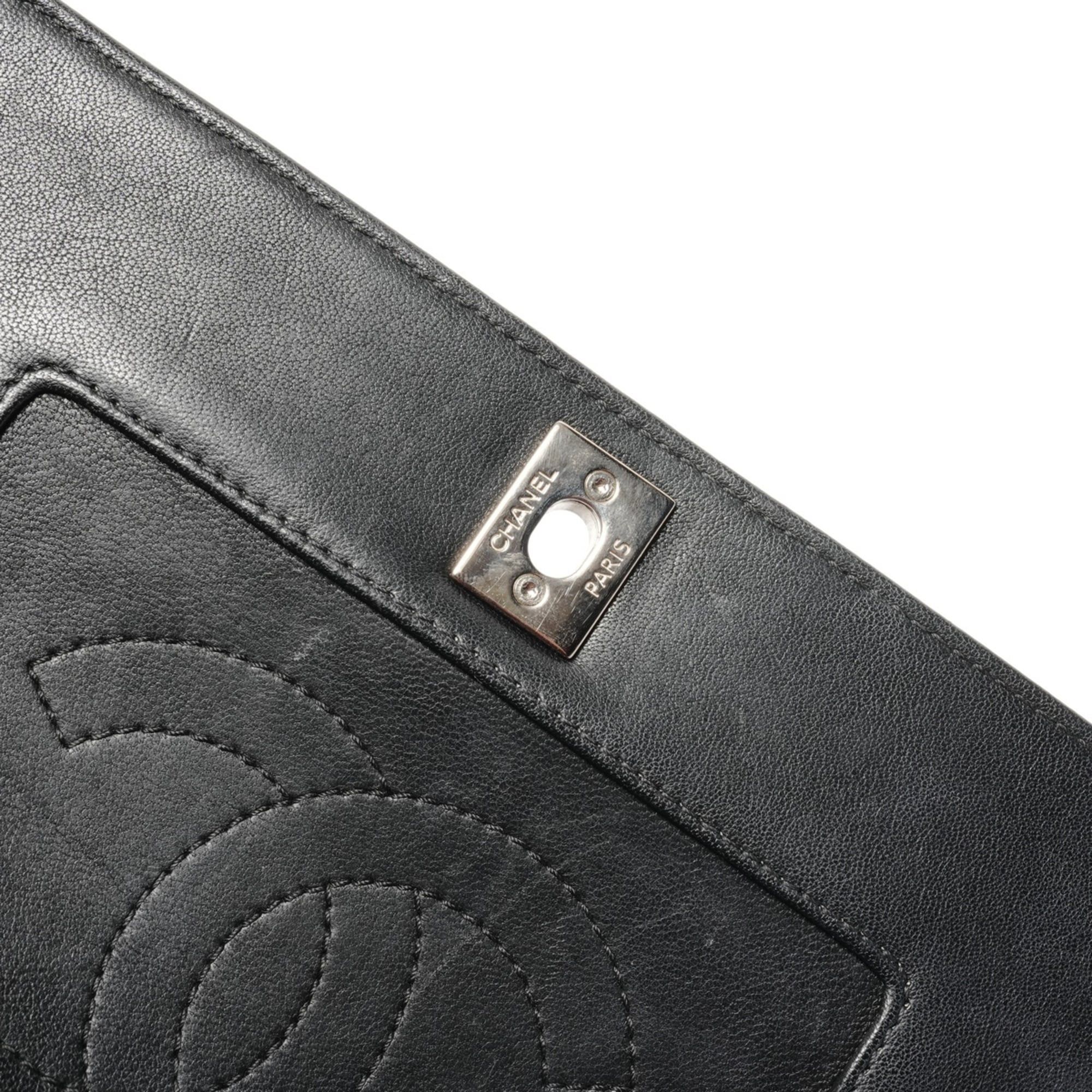 Chanel Chanel Lambskin Double Flap Check Shoulder Bag, Black Size ONE SIZE - 10 Thumbnail