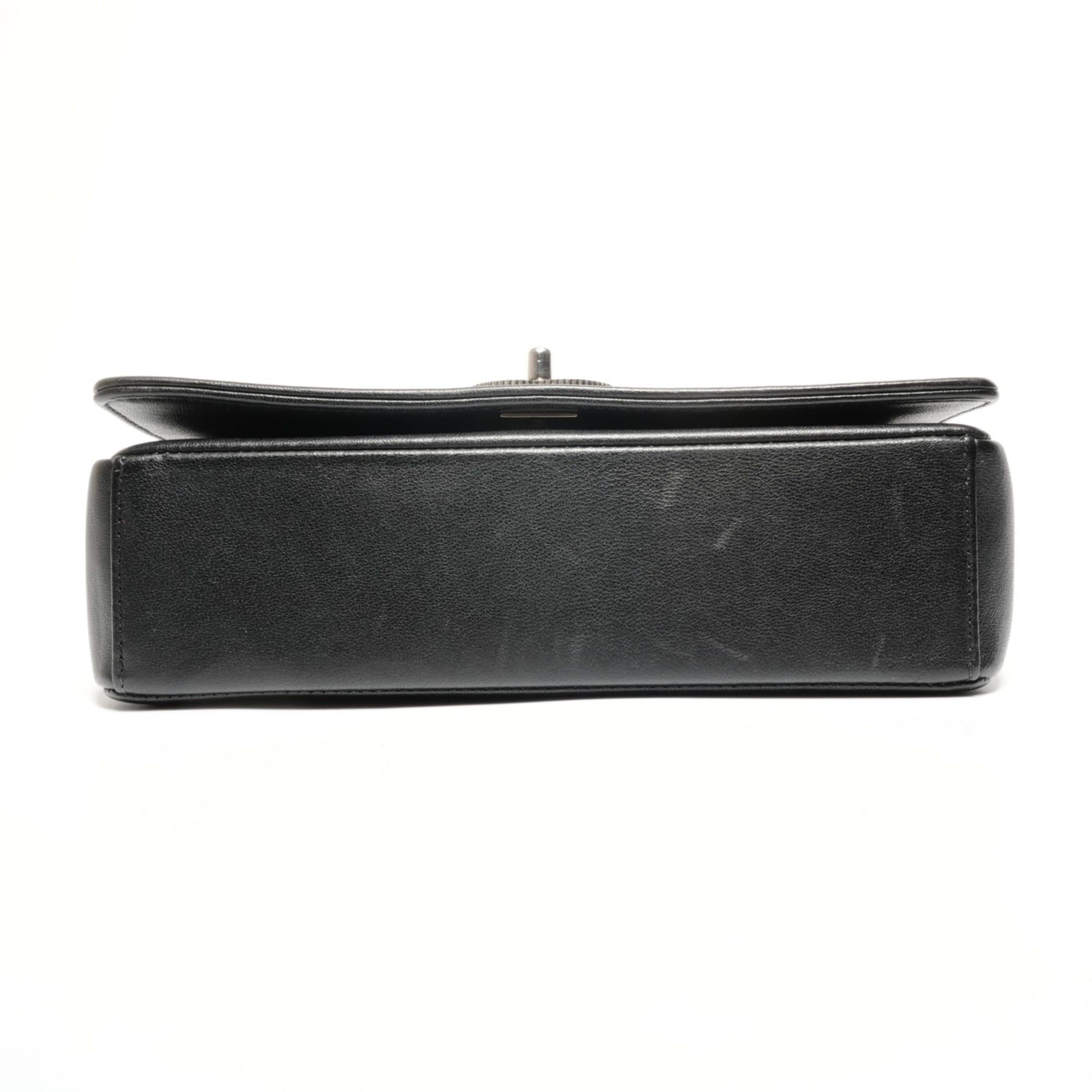 Chanel Chanel Lambskin Double Flap Check Shoulder Bag, Black Size ONE SIZE - 7 Thumbnail