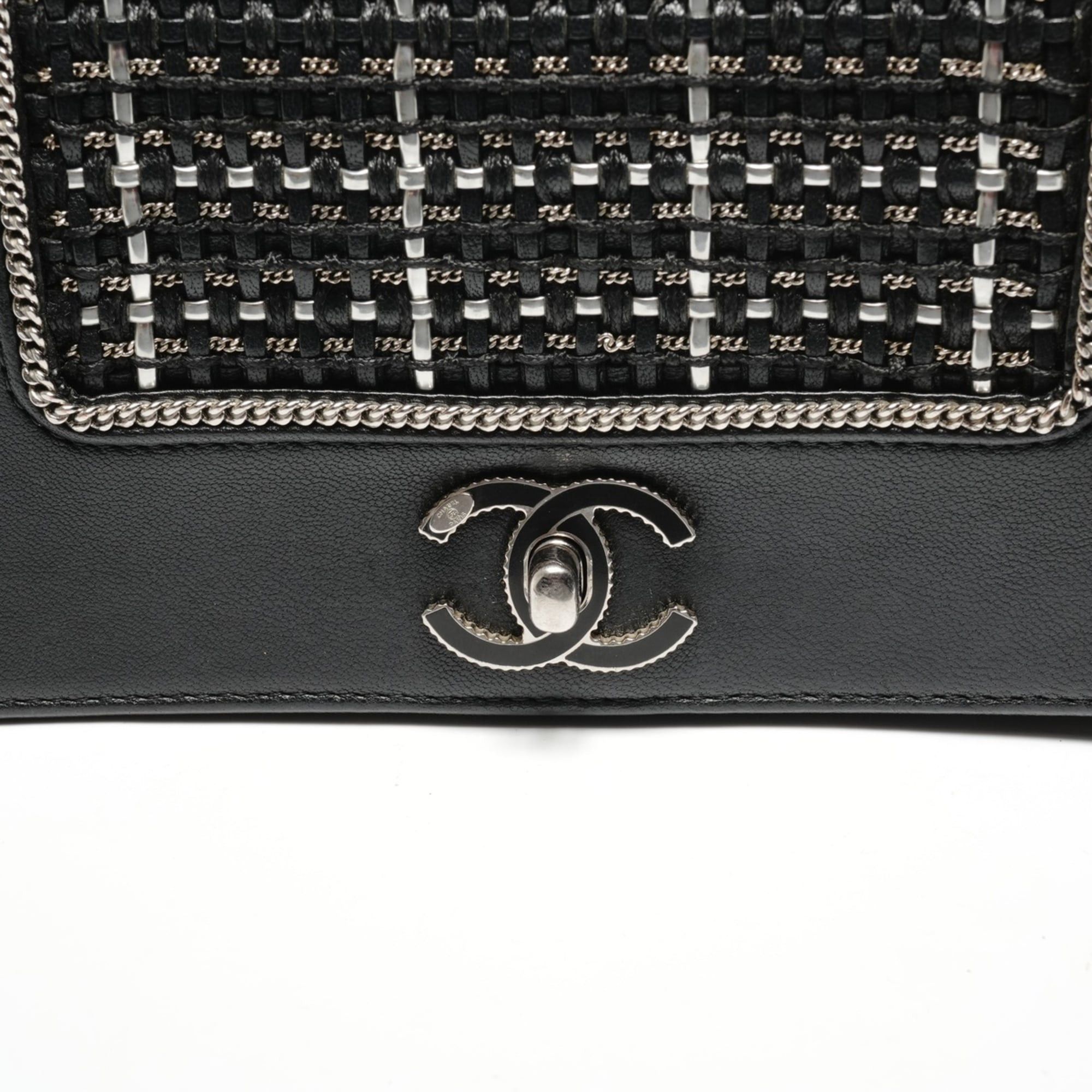 Chanel Chanel Lambskin Double Flap Check Shoulder Bag, Black Size ONE SIZE - 9 Thumbnail