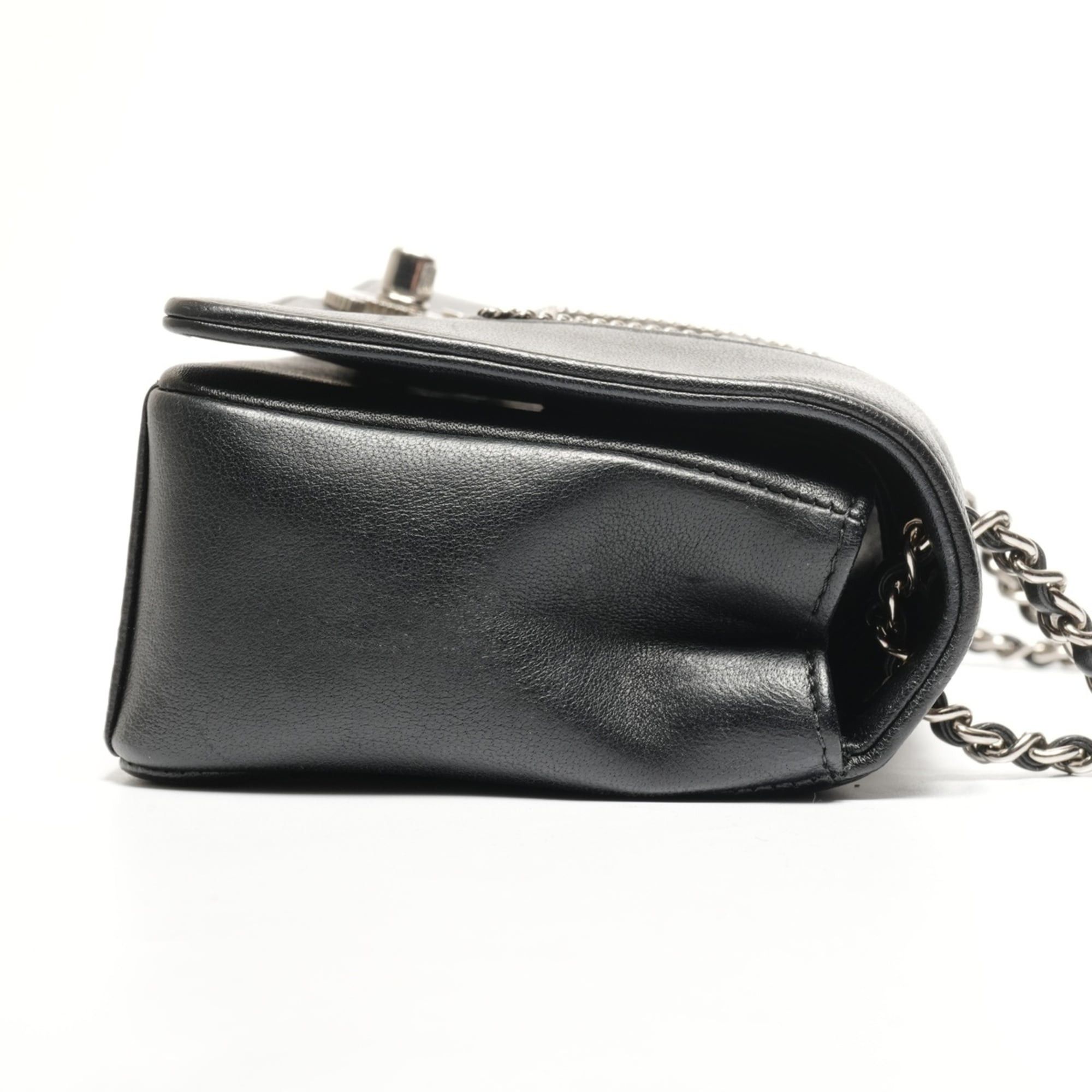 Chanel Chanel Lambskin Double Flap Check Shoulder Bag, Black Size ONE SIZE - 4 Thumbnail