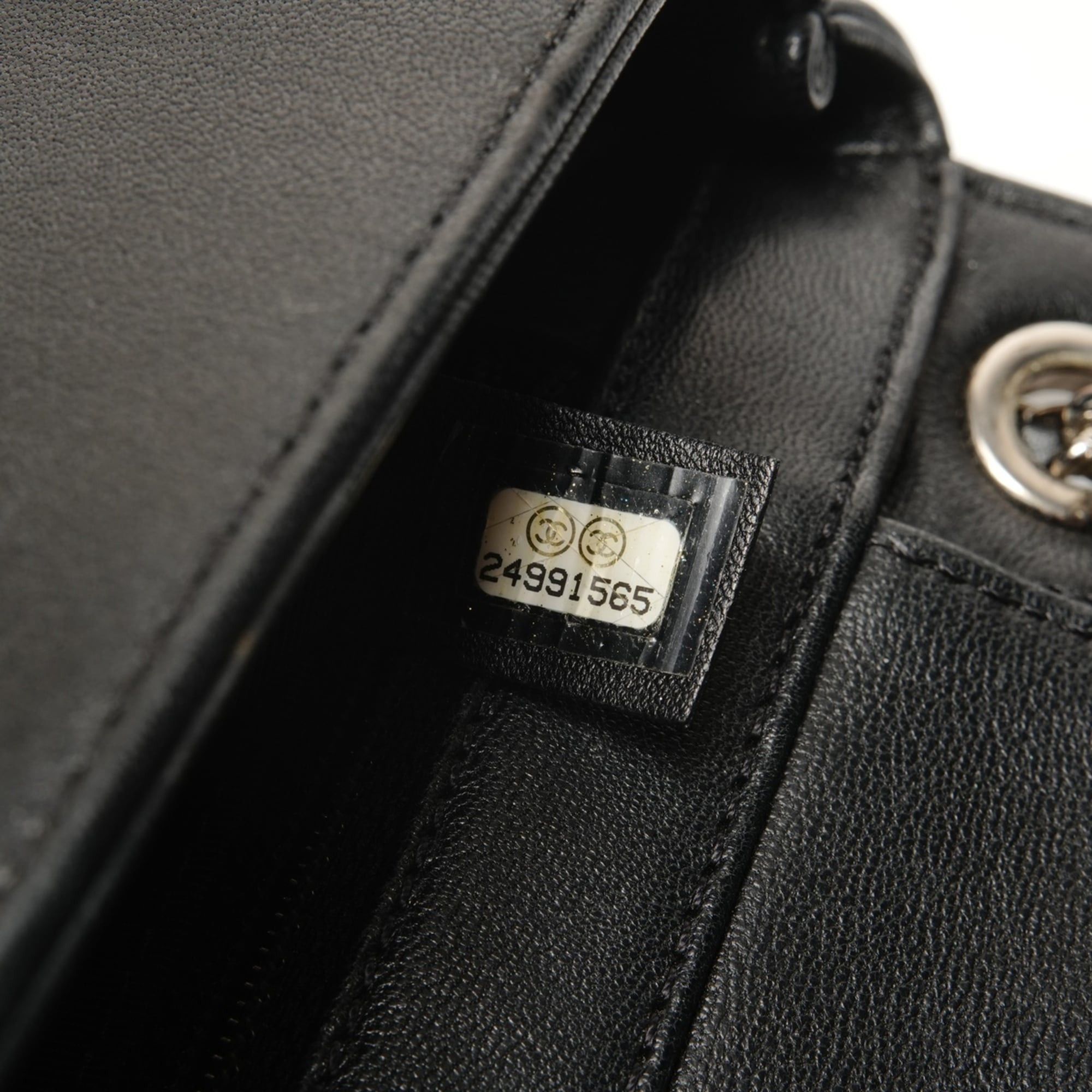 Chanel Chanel Lambskin Double Flap Check Shoulder Bag, Black Size ONE SIZE - 12 Thumbnail