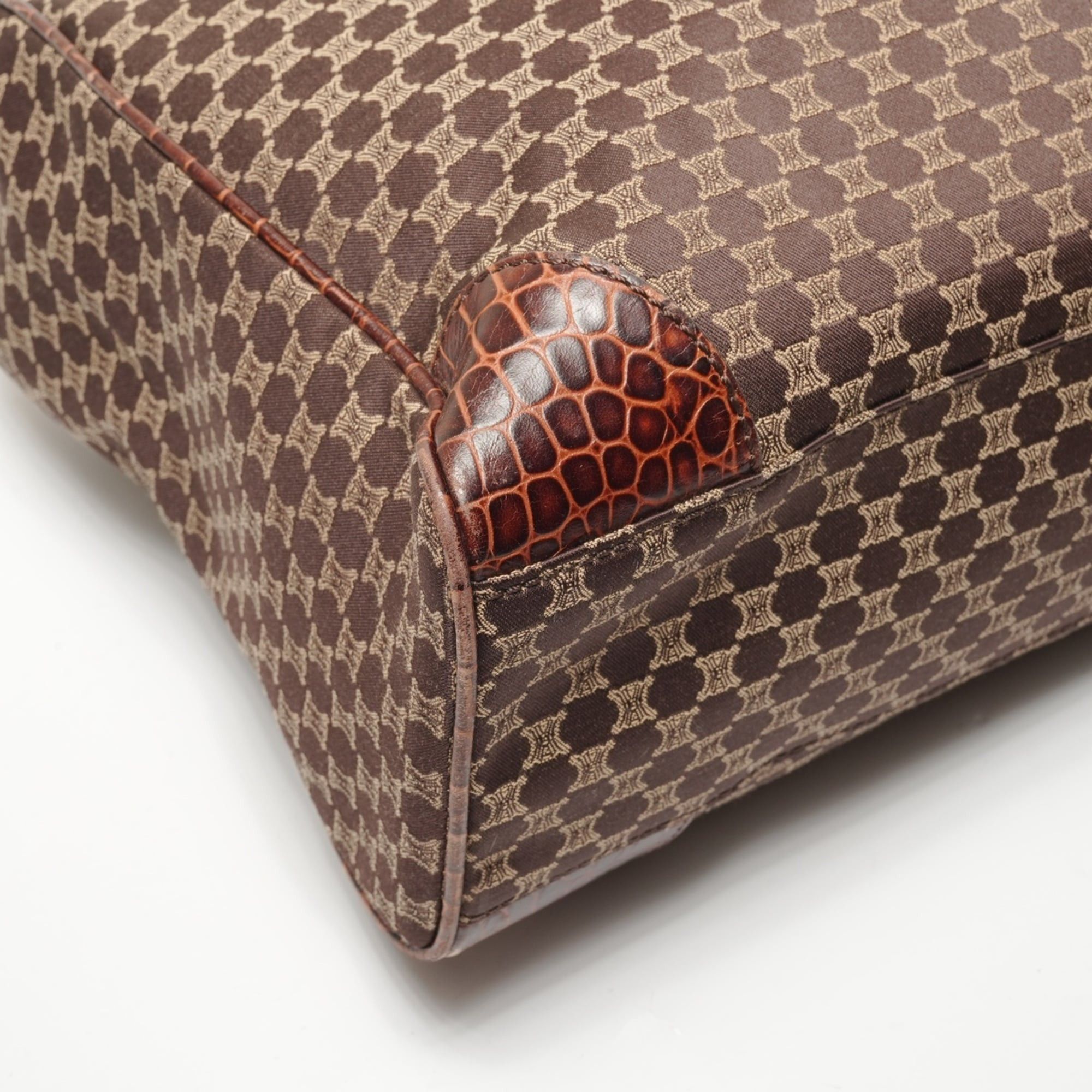 Celine Celine Macadam Canvas Tote Bag, Brown Size ONE SIZE - 5 Thumbnail