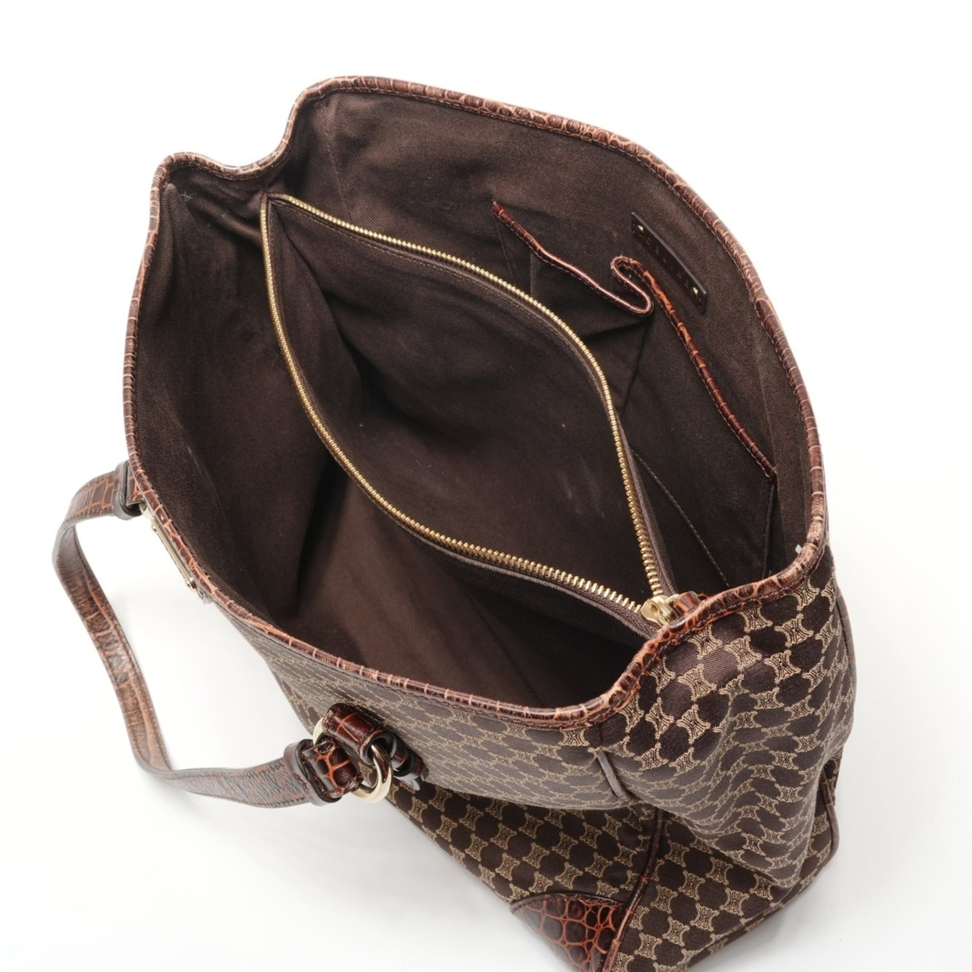 Celine Celine Macadam Canvas Tote Bag, Brown Size ONE SIZE - 10 Thumbnail