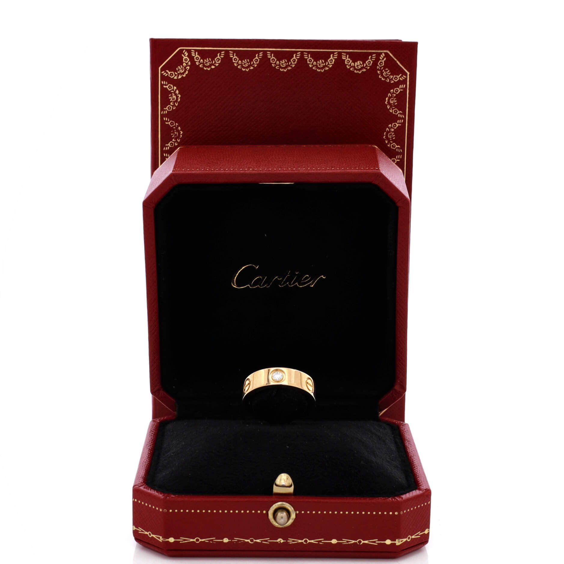 Cartier Love 3 Diamonds Band Ring Size ONE SIZE - 2 Thumbnail
