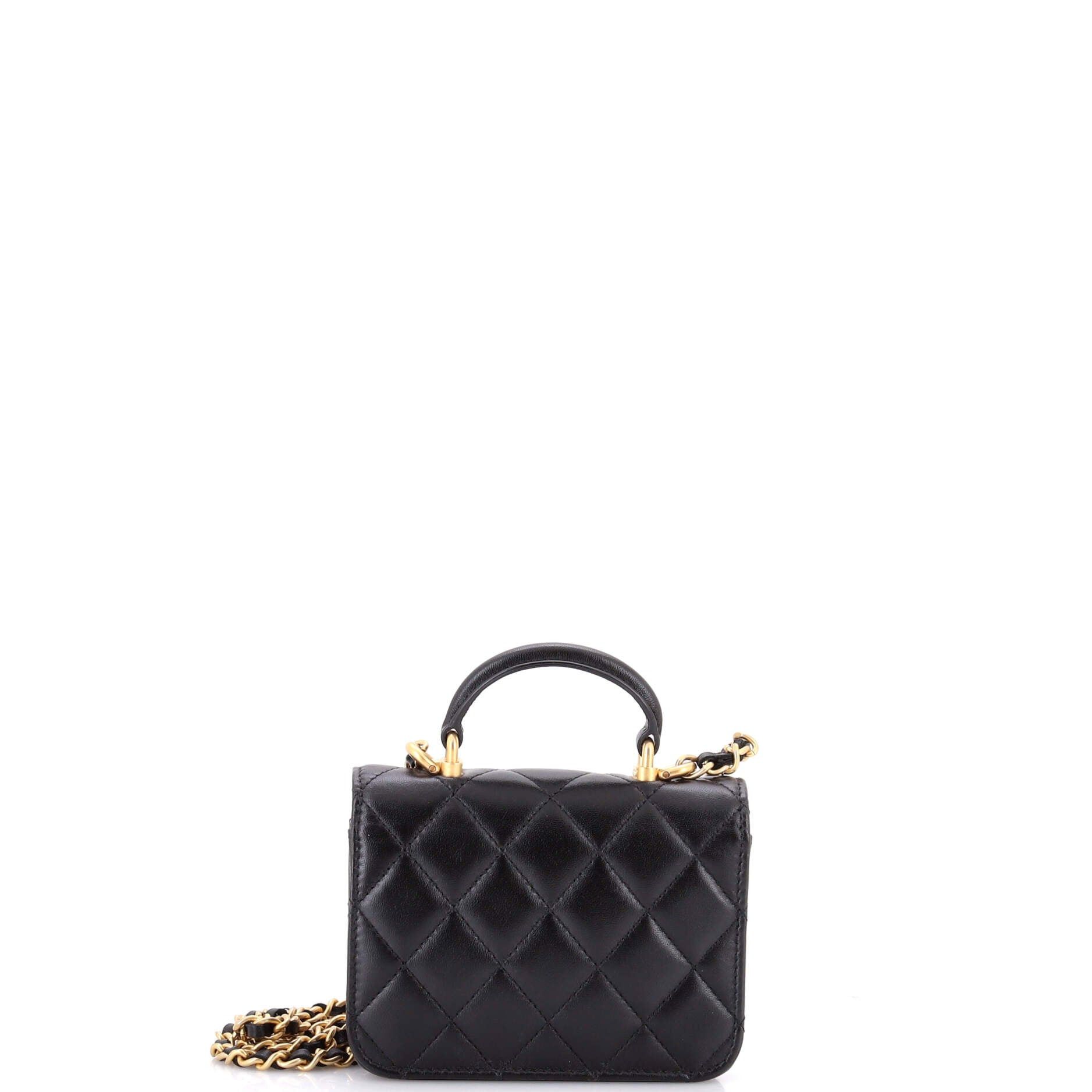 Chanel Top Handle Flap Coin Purse with Chain Size ONE SIZE - 3 Thumbnail