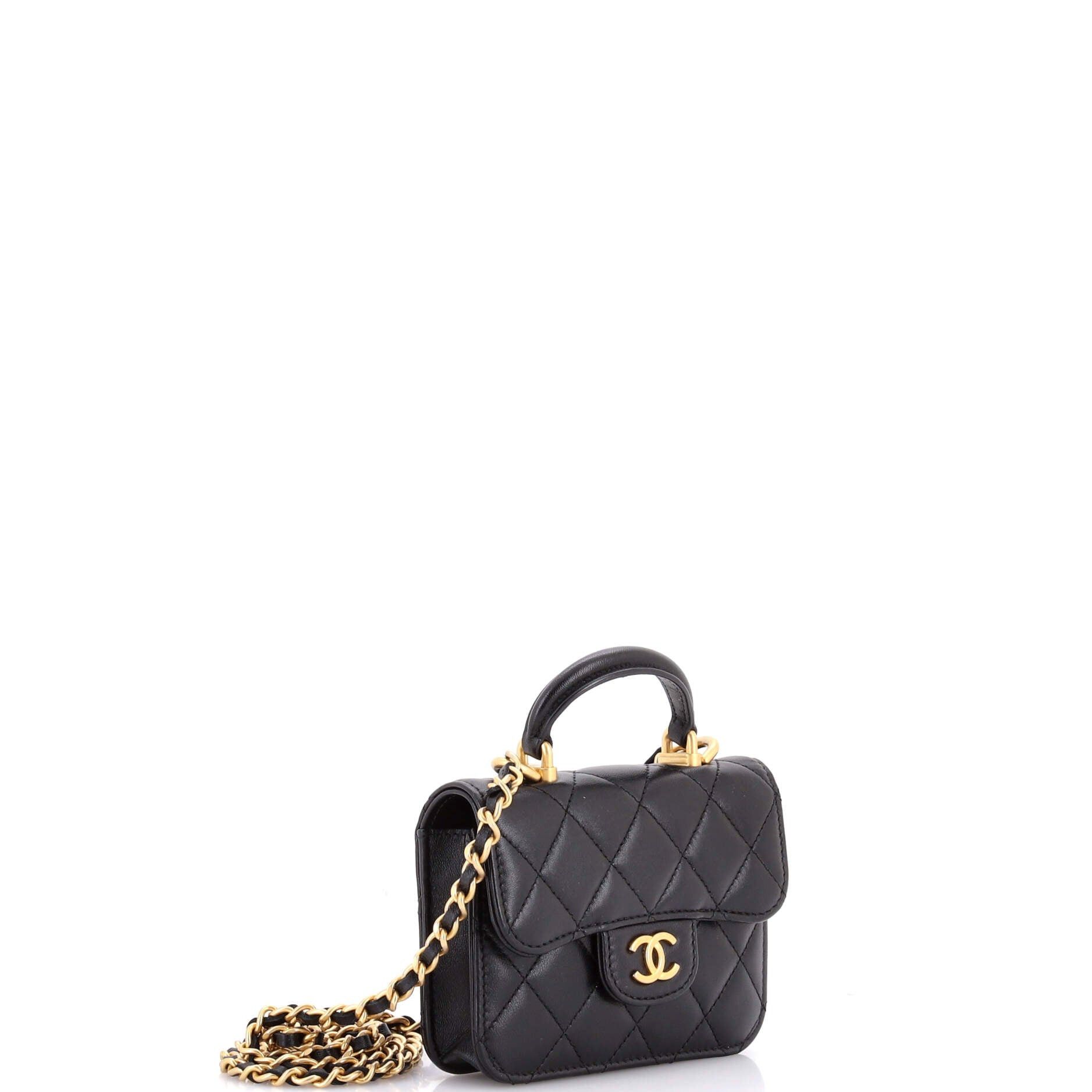 Chanel Top Handle Flap Coin Purse with Chain Size ONE SIZE - 2 Thumbnail