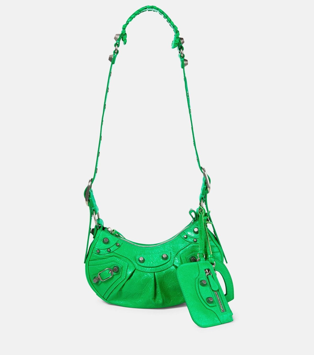 Balenciaga Le Cagole XS leather shoulder bag in green Size ONE SIZE - 3 Thumbnail