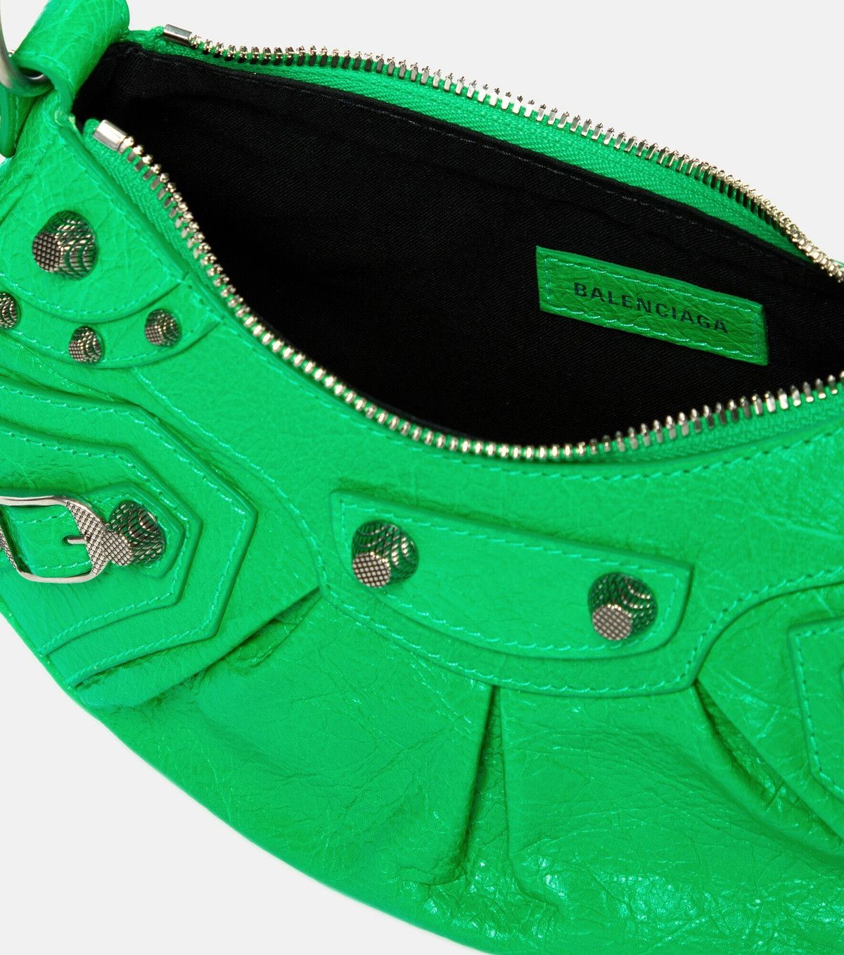 Balenciaga Le Cagole XS leather shoulder bag in green Size ONE SIZE - 4 Thumbnail