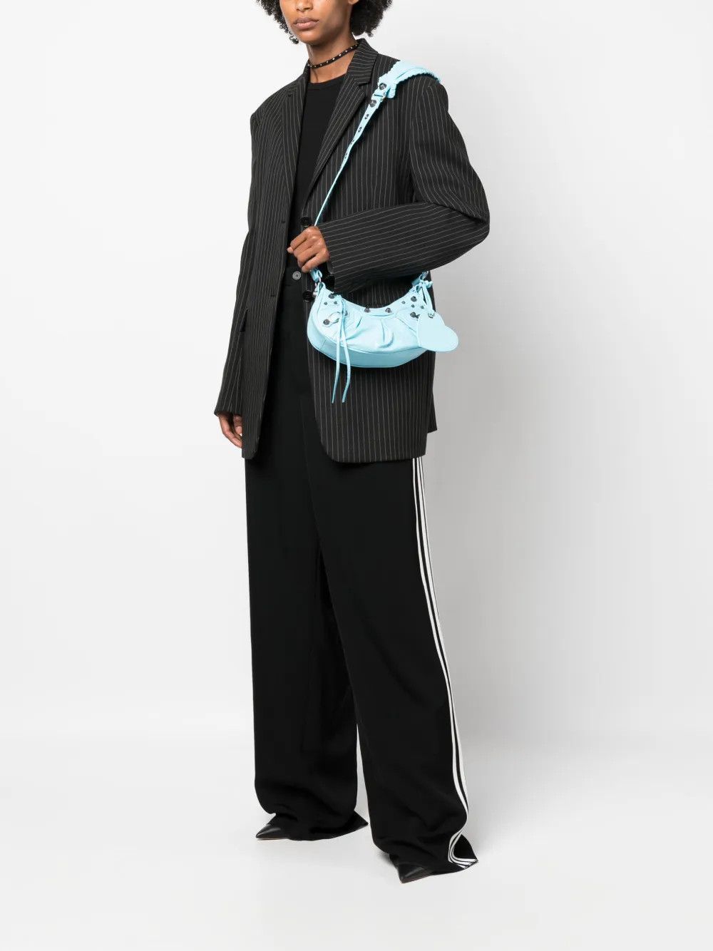 Balenciaga Le Cagole XS leather shoulder bag in blue Size ONE SIZE - 2 Thumbnail