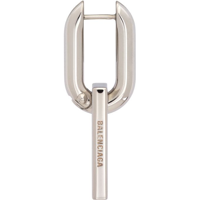Balenciaga Silver XL B Chain Earrings Size ONE SIZE - 2 Thumbnail