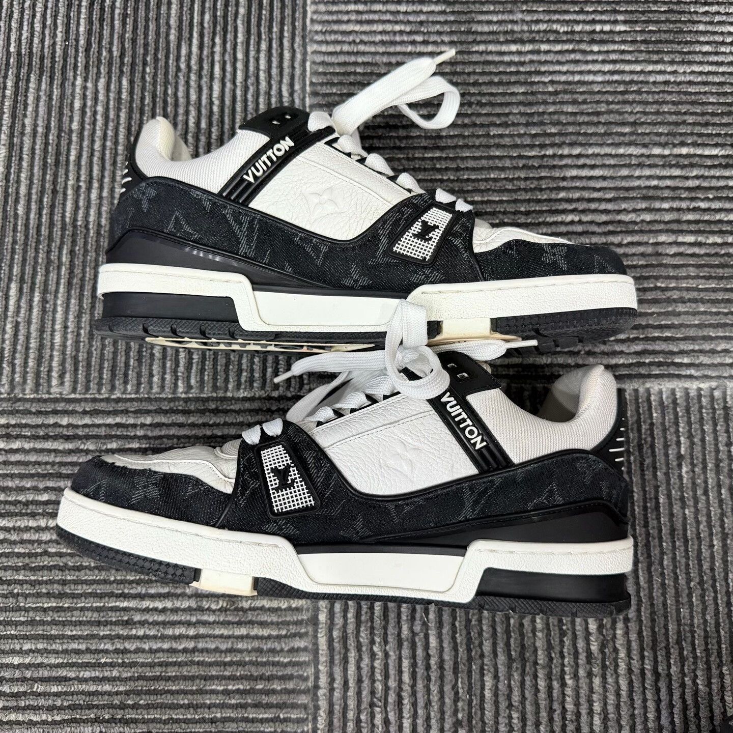 Louis Vuitton Louis Vuitton Training Denim Black Lowtop Sneakers 8 Men Size US 8 / EU 41 - 3 Thumbnail