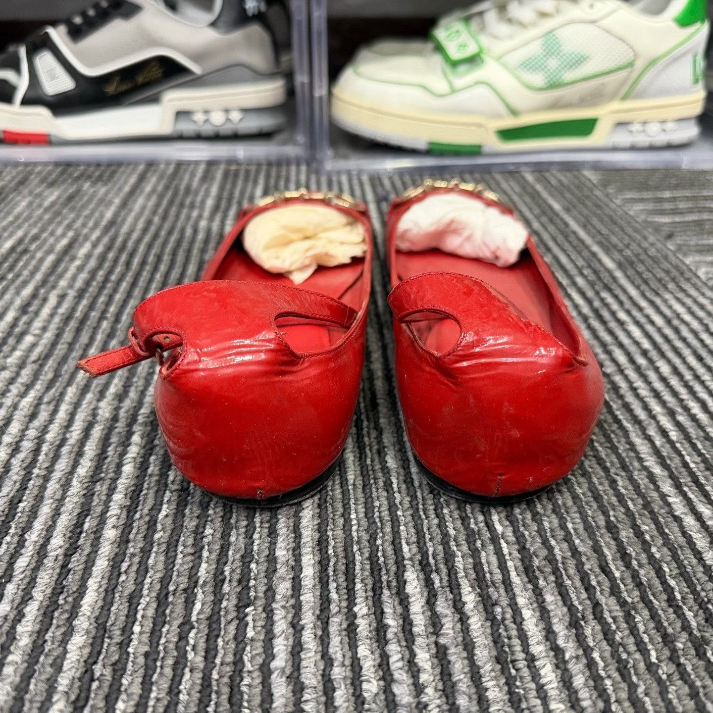 Gucci Gucci Patent Red Lowtop Sneakers us_5 Women Size US 5 / IT 35 - 5 Thumbnail
