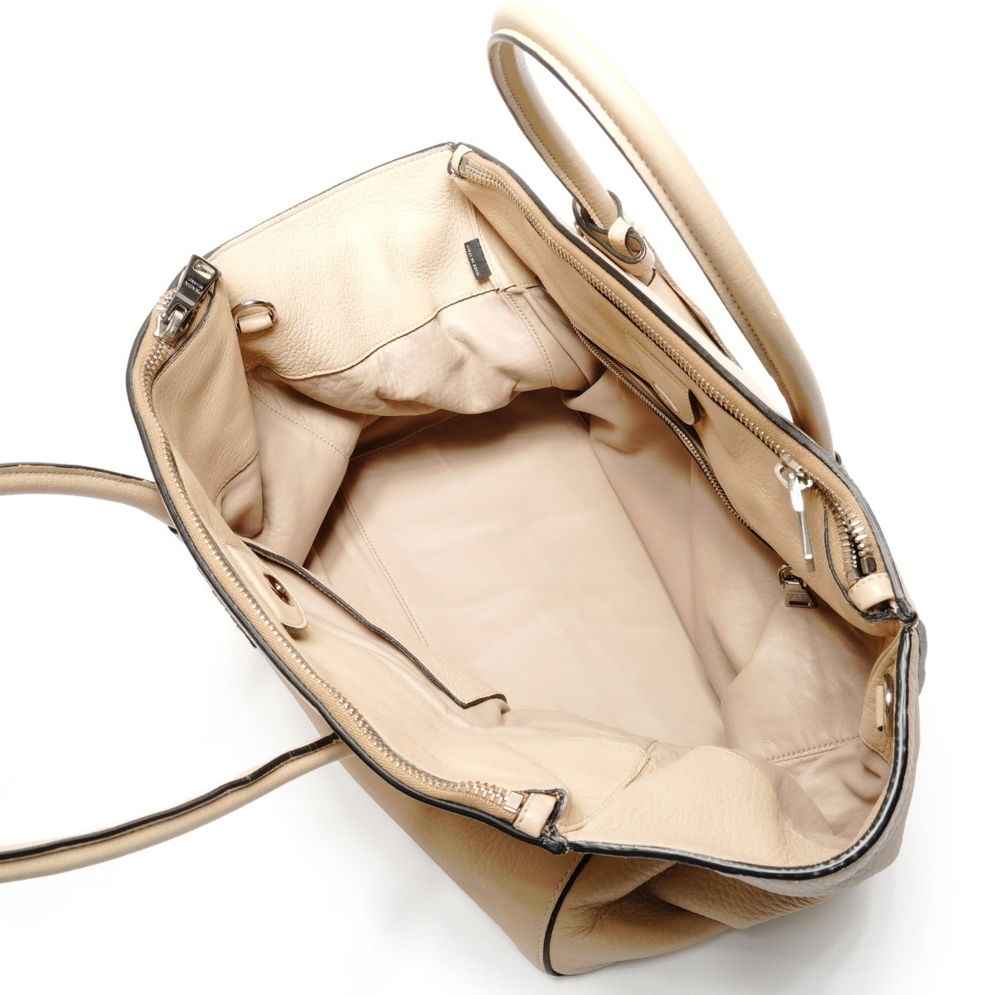 Prada Prada leather 2-way tote bag, beige Size ONE SIZE - 11 Thumbnail