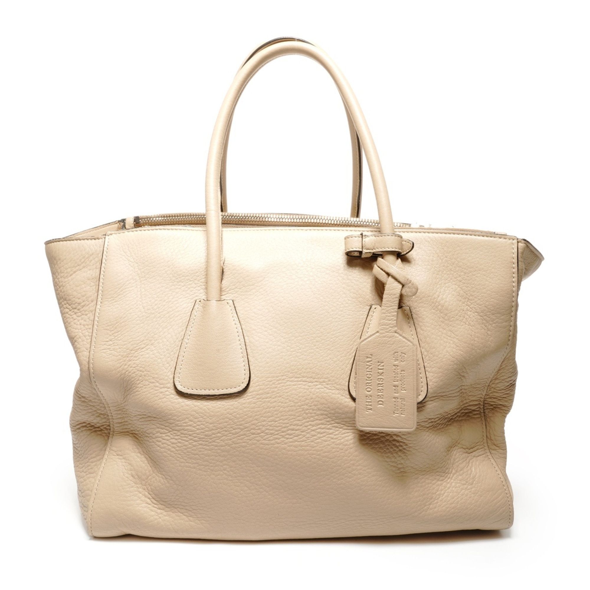 Prada Prada leather 2-way tote bag, beige Size ONE SIZE - 2 Thumbnail