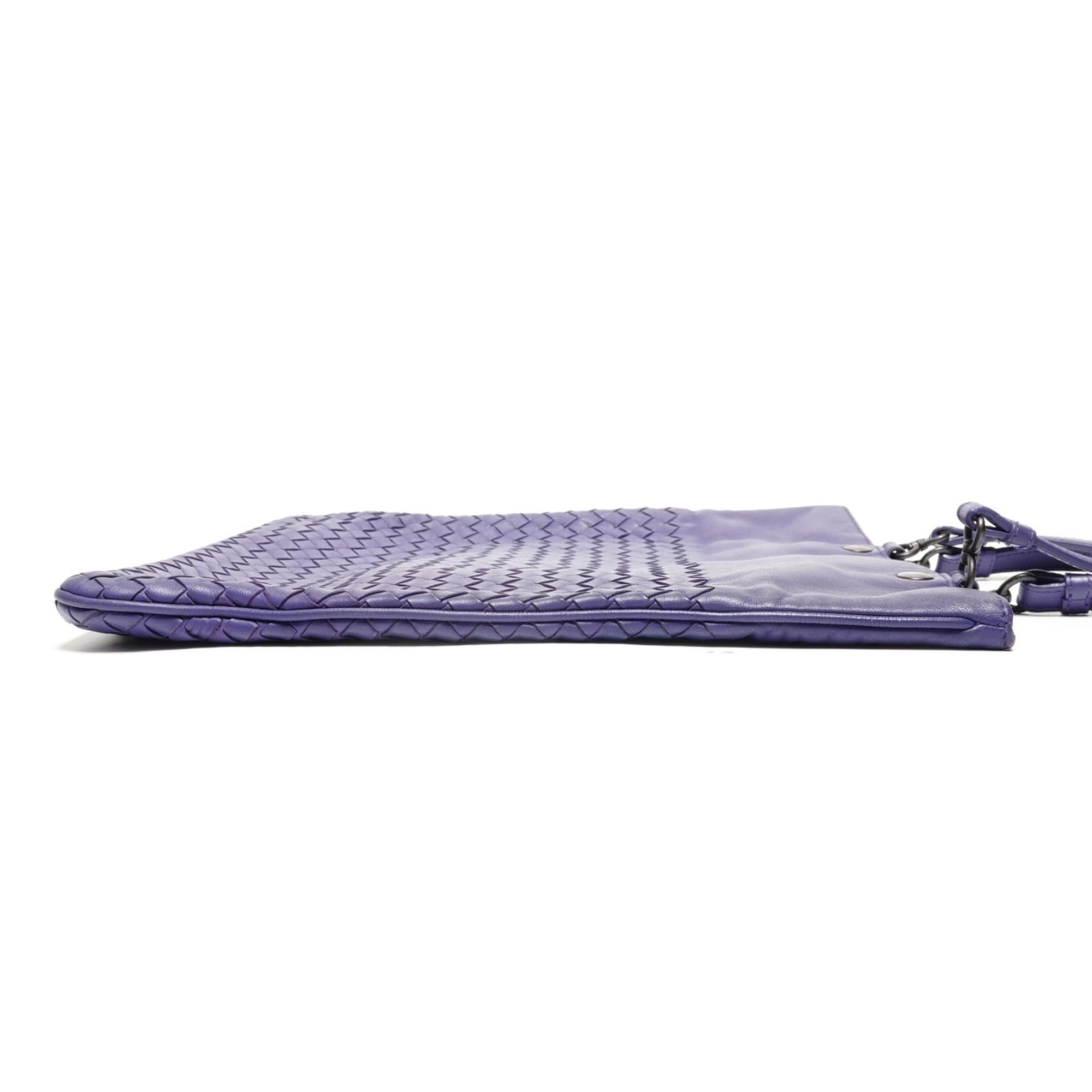Bottega Veneta Bottega Veneta Intrecciato Shoulder Bag, Purple Size ONE SIZE - 4 Thumbnail