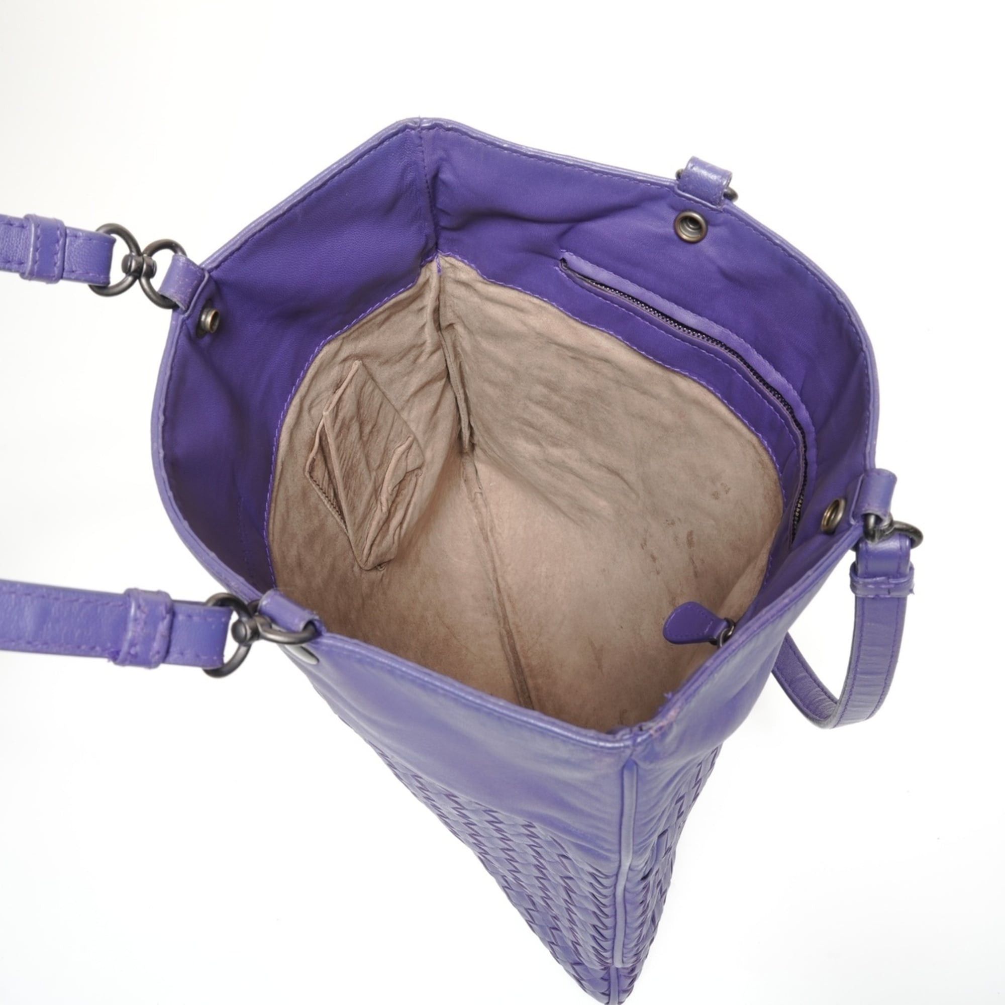 Bottega Veneta Bottega Veneta Intrecciato Shoulder Bag, Purple Size ONE SIZE - 11 Thumbnail