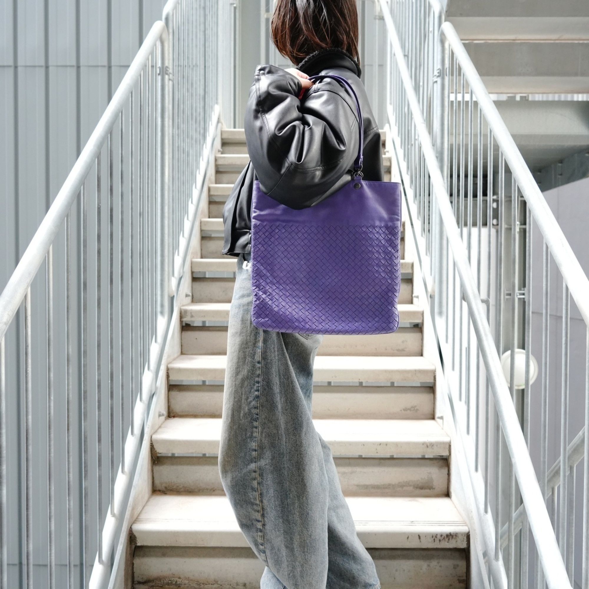 Bottega Veneta Bottega Veneta Intrecciato Shoulder Bag, Purple Size ONE SIZE - 13 Thumbnail