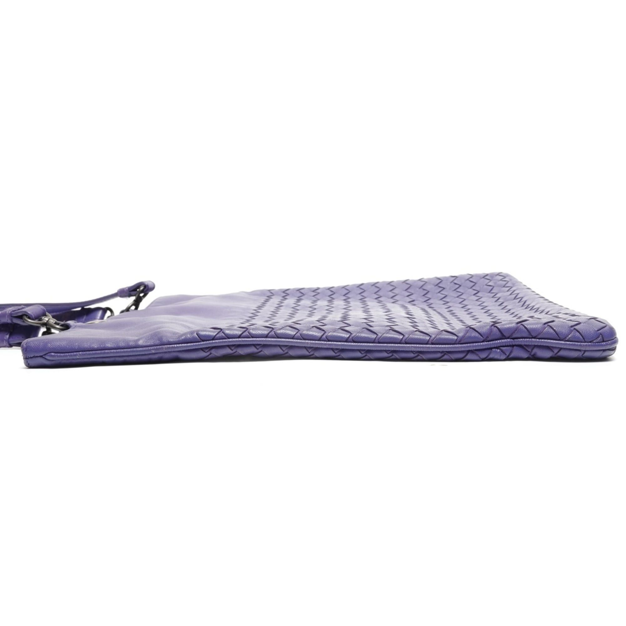 Bottega Veneta Bottega Veneta Intrecciato Shoulder Bag, Purple Size ONE SIZE - 3 Thumbnail