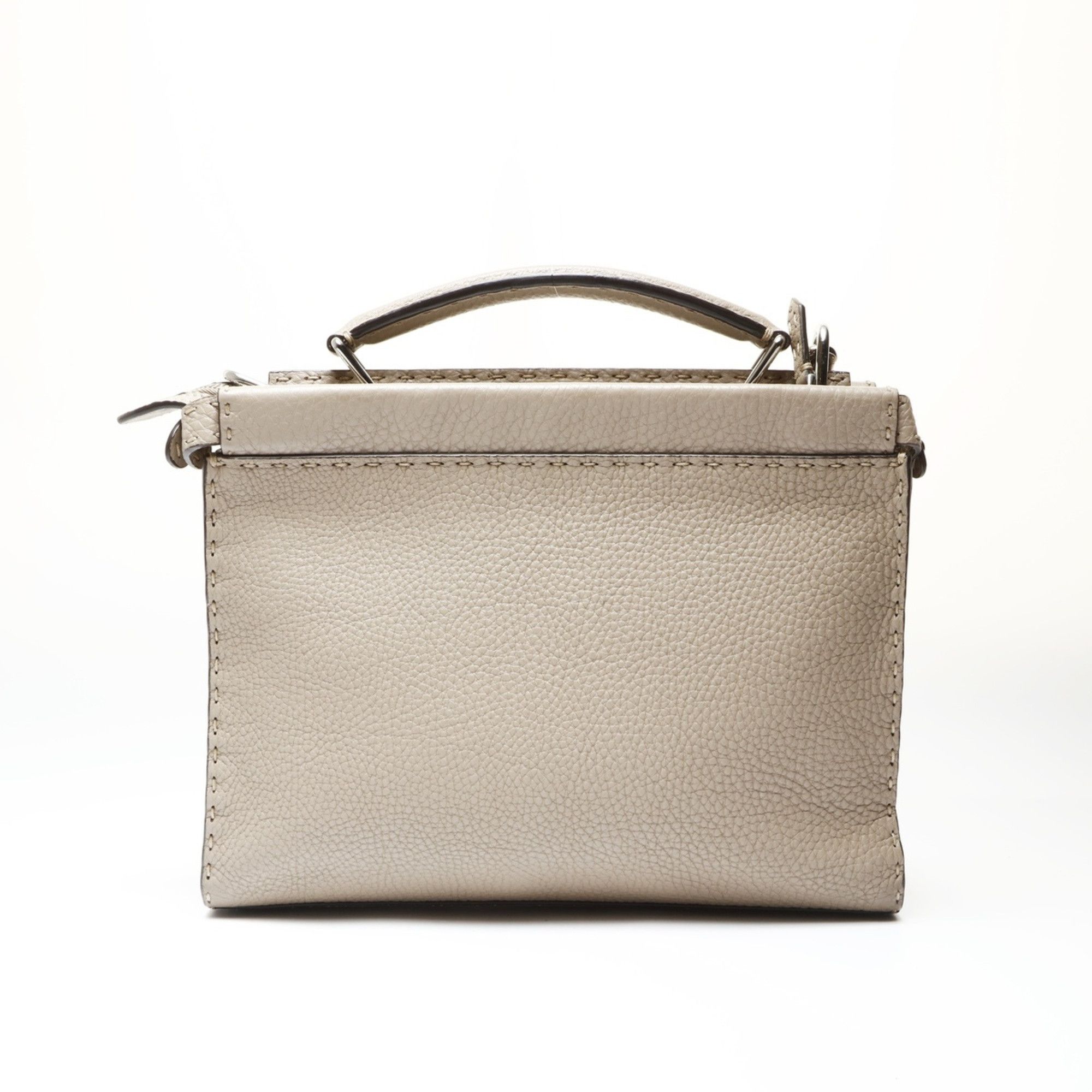 Fendi Fendi Peekaboo 2-way Leather Shoulder Bag, Selleria Banana Pattern, Gray Size ONE SIZE - 2 Thumbnail