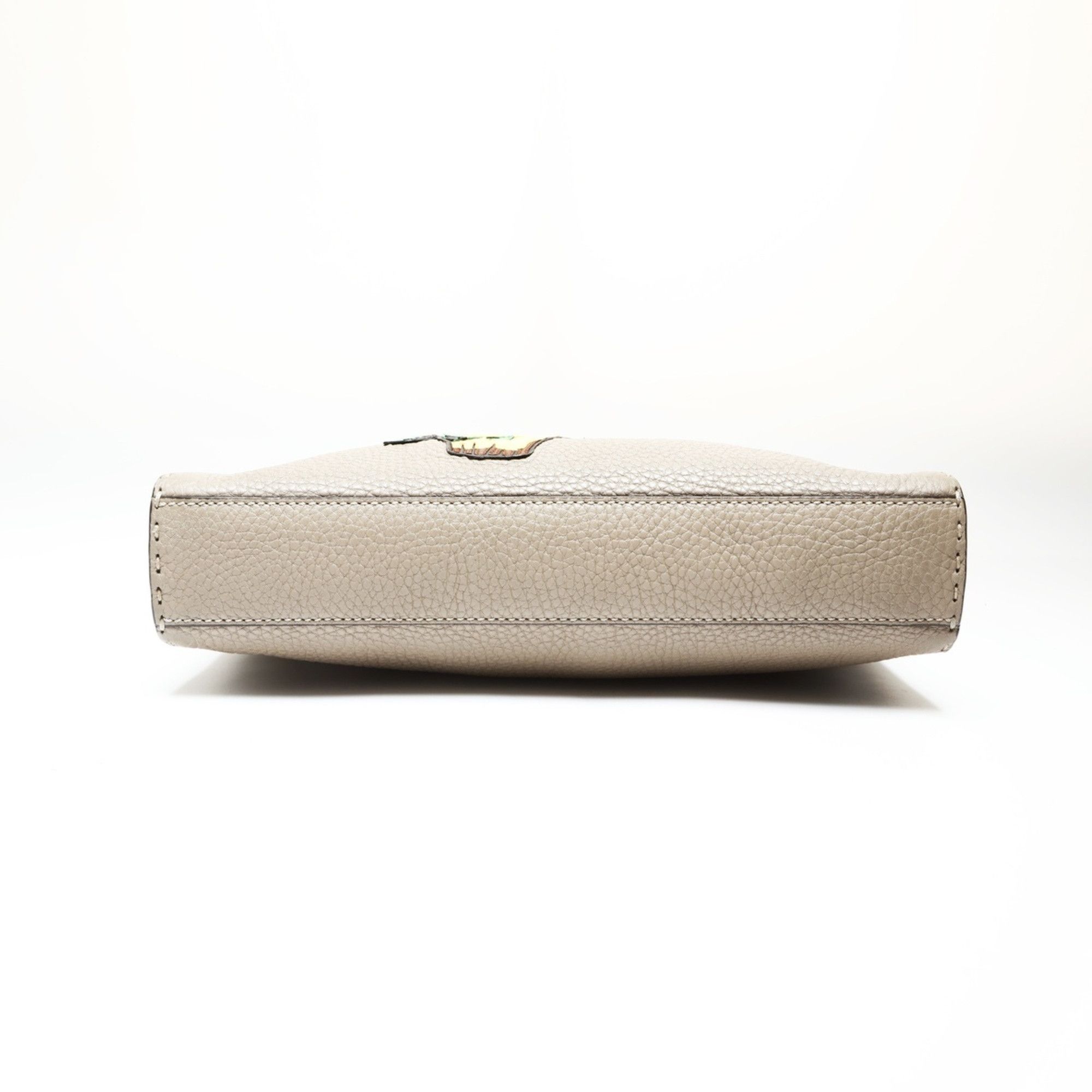 Fendi Fendi Peekaboo 2-way Leather Shoulder Bag, Selleria Banana Pattern, Gray Size ONE SIZE - 7 Thumbnail