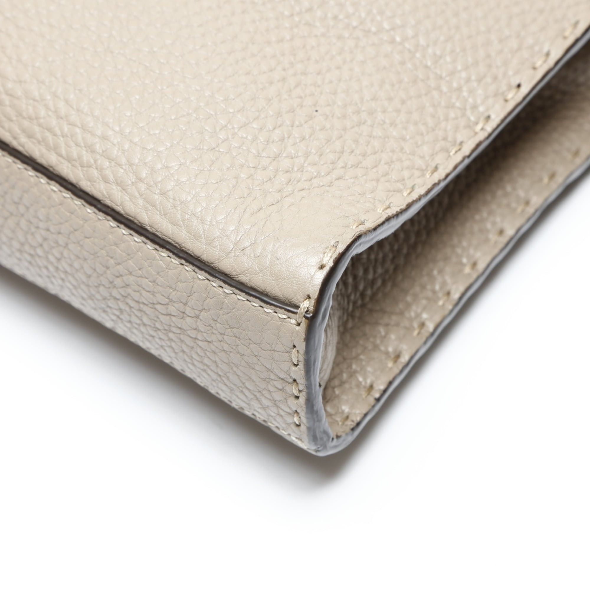 Fendi Fendi Peekaboo 2-way Leather Shoulder Bag, Selleria Banana Pattern, Gray Size ONE SIZE - 6 Thumbnail