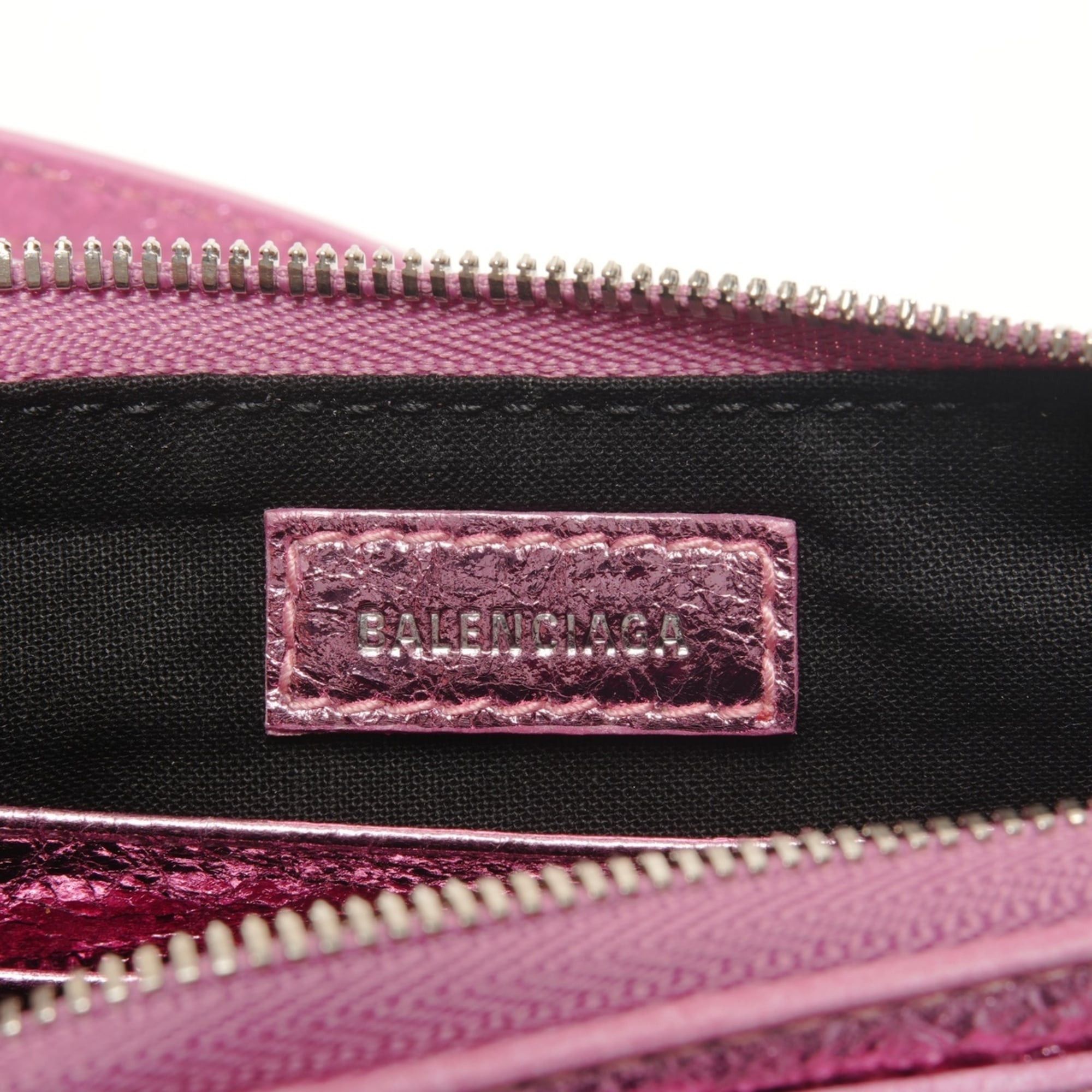 Balenciaga Balenciaga Le Cagole Mini Shoulder Metallic Bag Pink Size ONE SIZE - 9 Thumbnail
