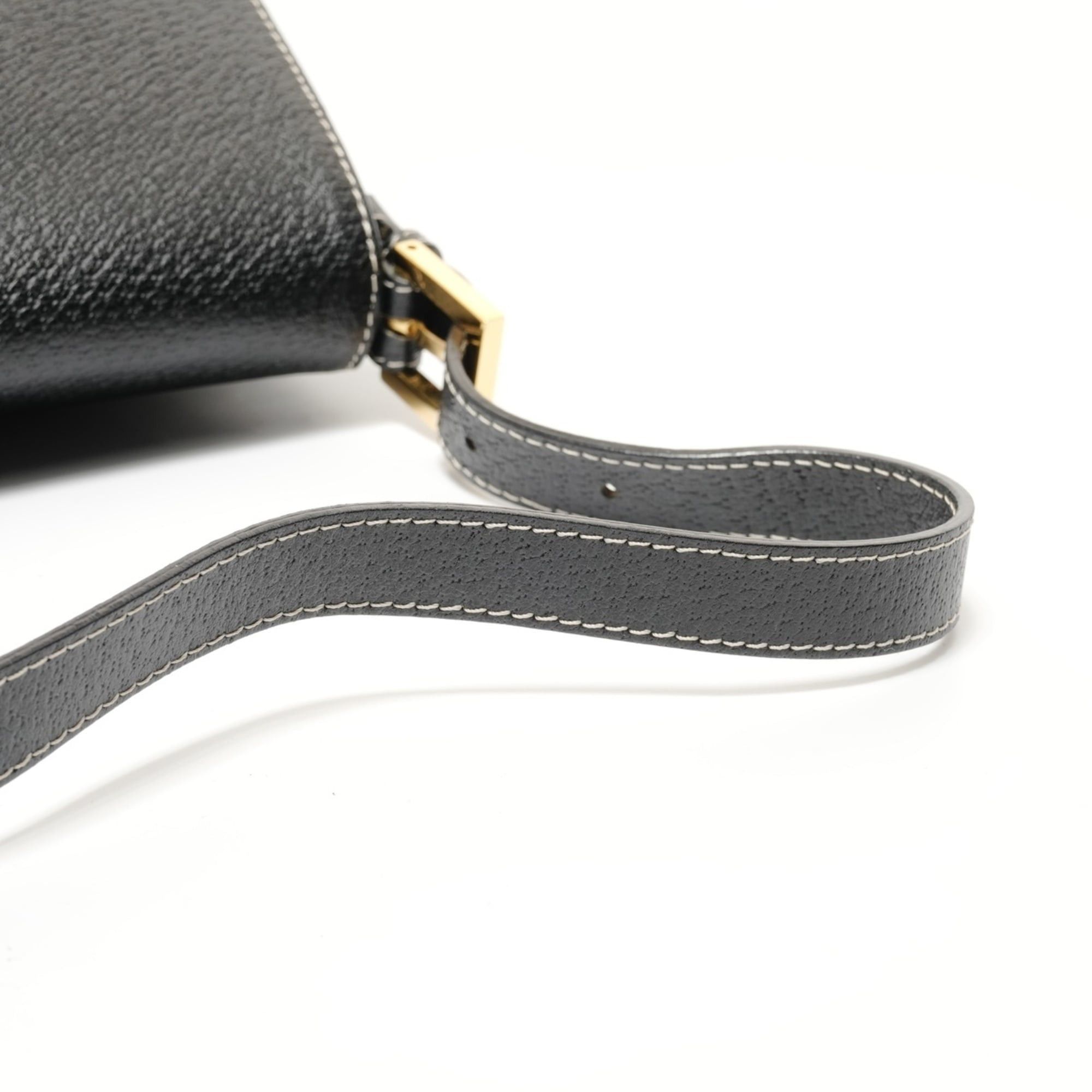 Fendi Fendi Mamma Bucket Leather Shoulder Bag, Black Size ONE SIZE - 11 Thumbnail