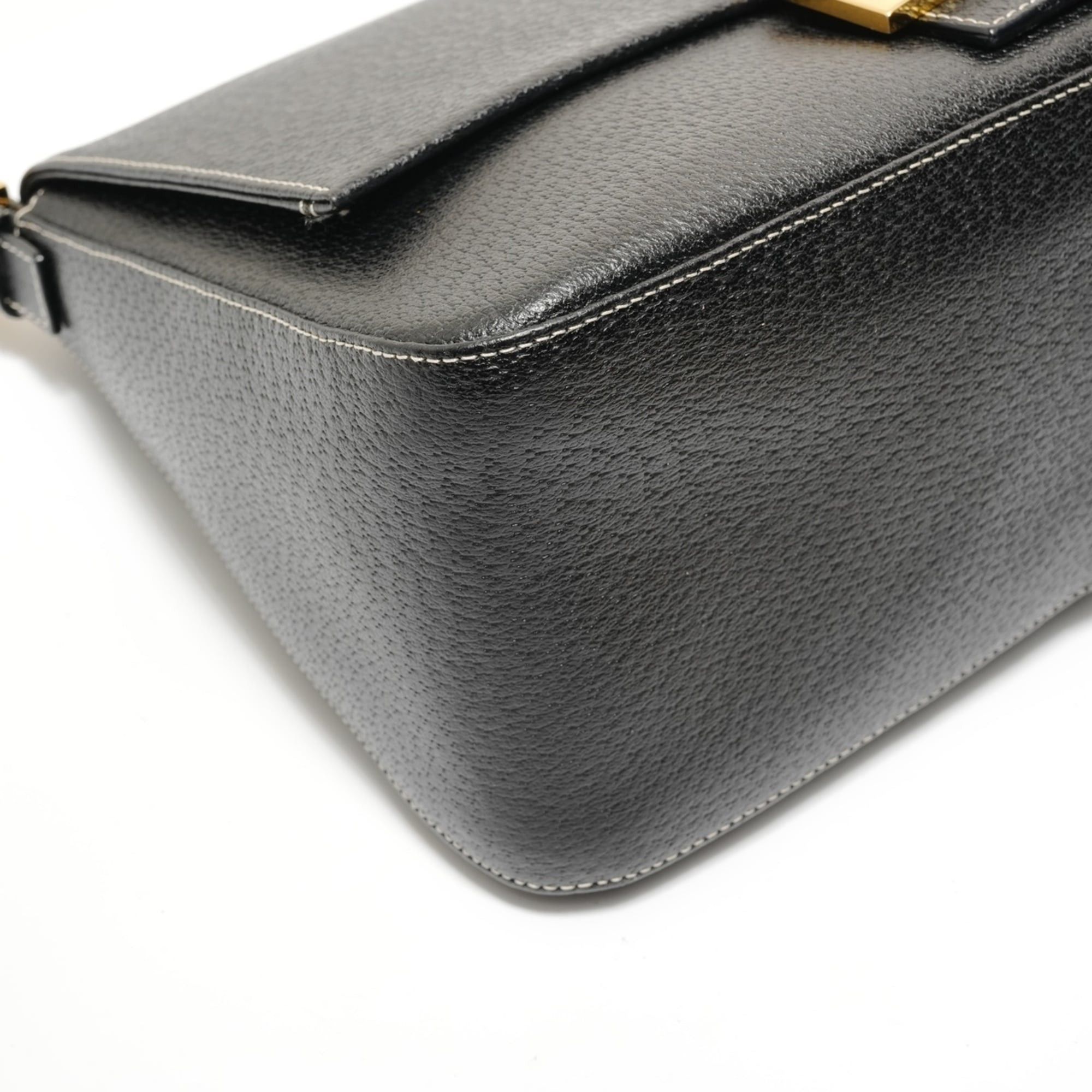 Fendi Fendi Mamma Bucket Leather Shoulder Bag, Black Size ONE SIZE - 5 Thumbnail