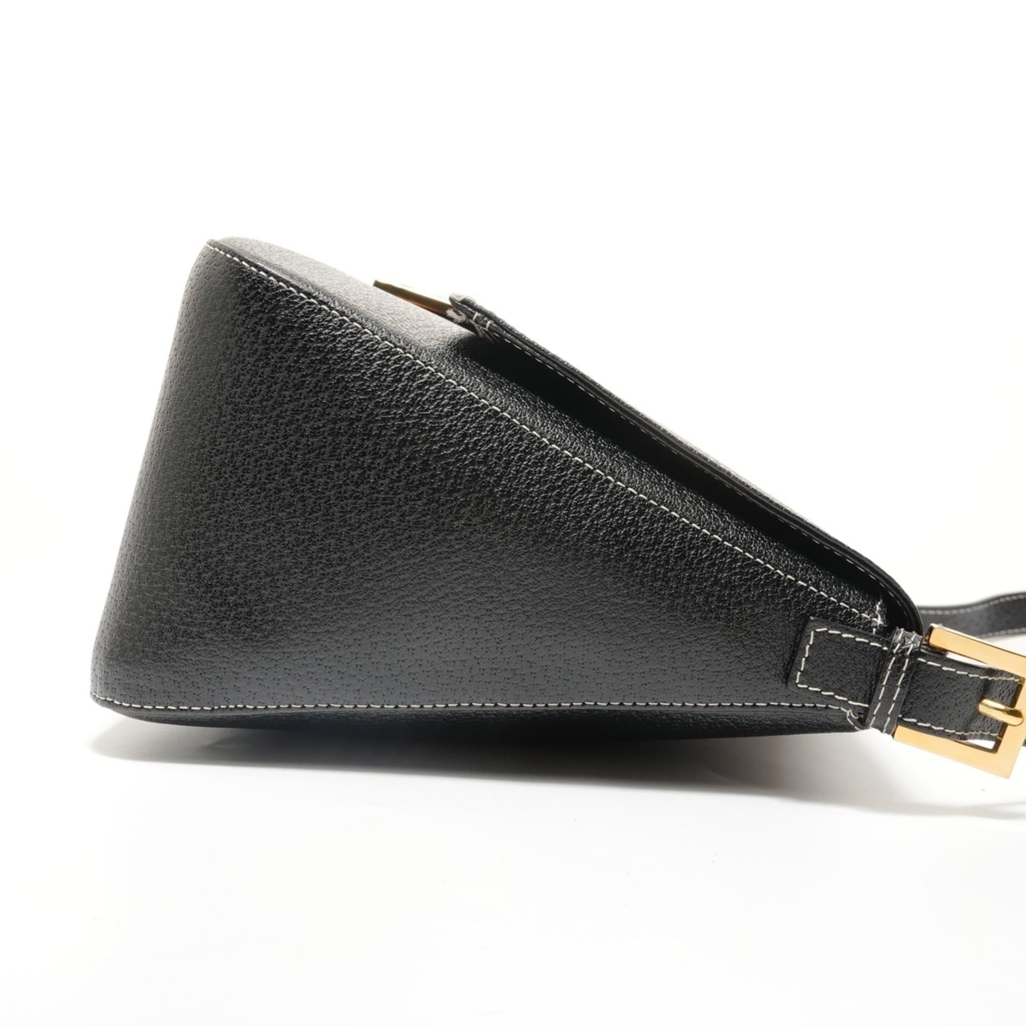 Fendi Fendi Mamma Bucket Leather Shoulder Bag, Black Size ONE SIZE - 4 Thumbnail
