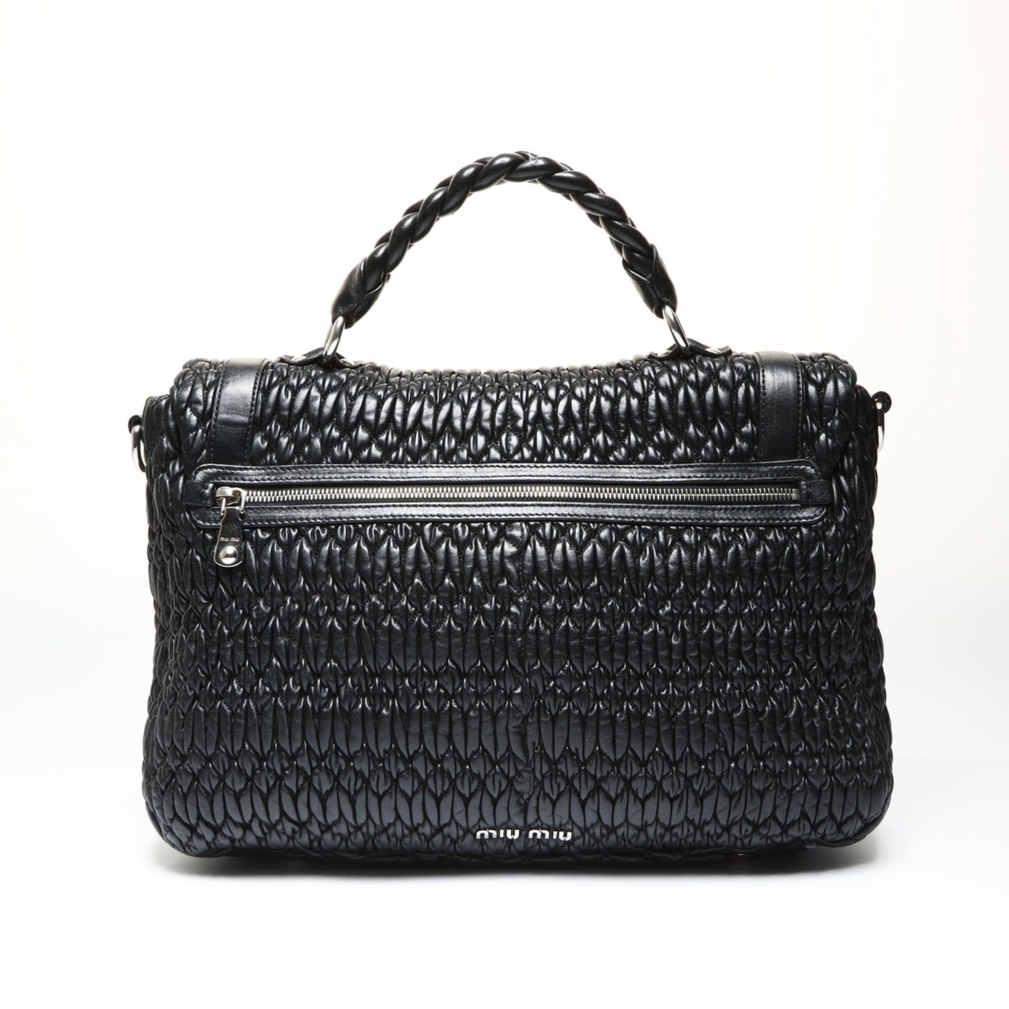 Miu Miu Miu Miu Miu Matelassé Shoulder Bag, Black Size ONE SIZE - 2 Thumbnail