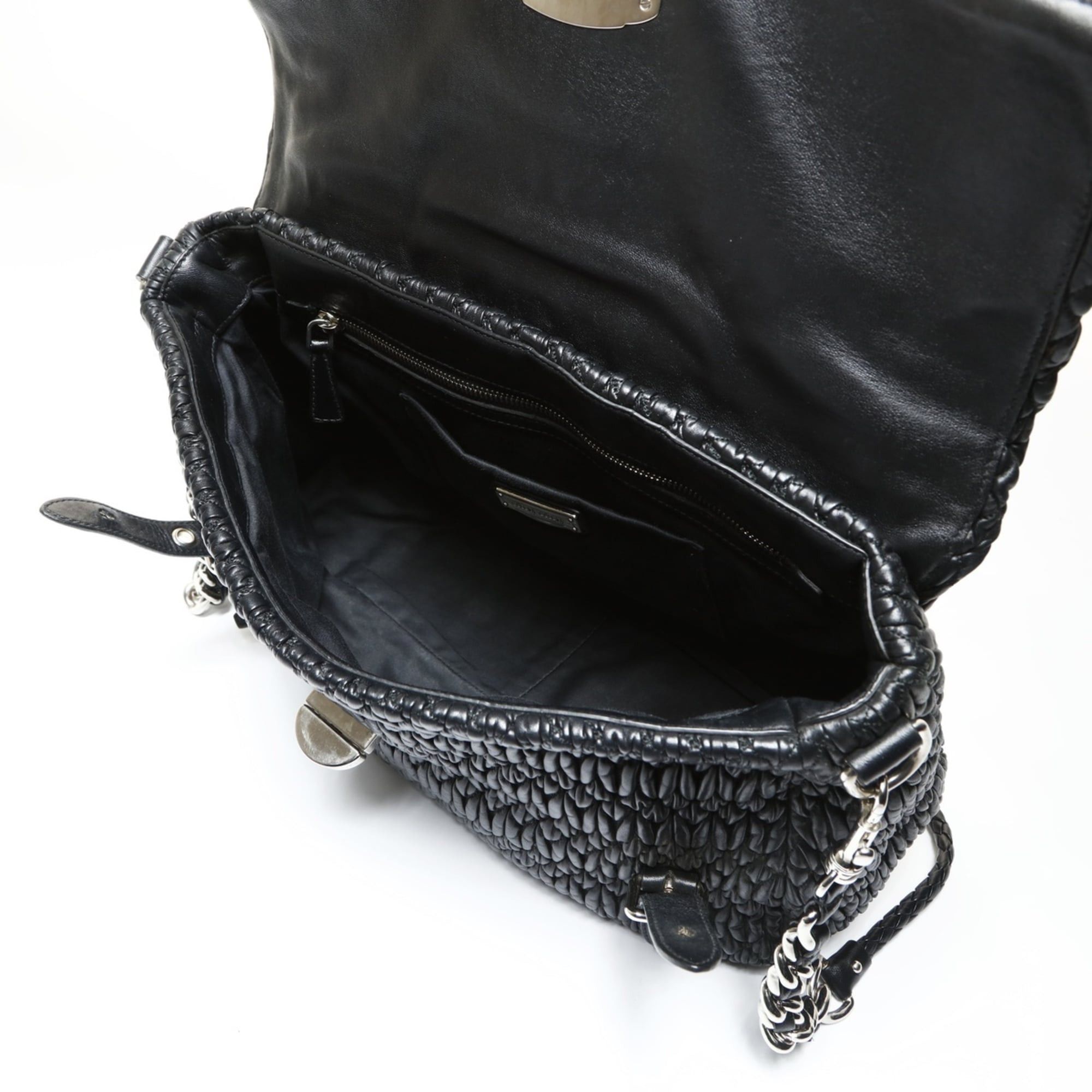 Miu Miu Miu Miu Miu Matelassé Shoulder Bag, Black Size ONE SIZE - 12 Thumbnail