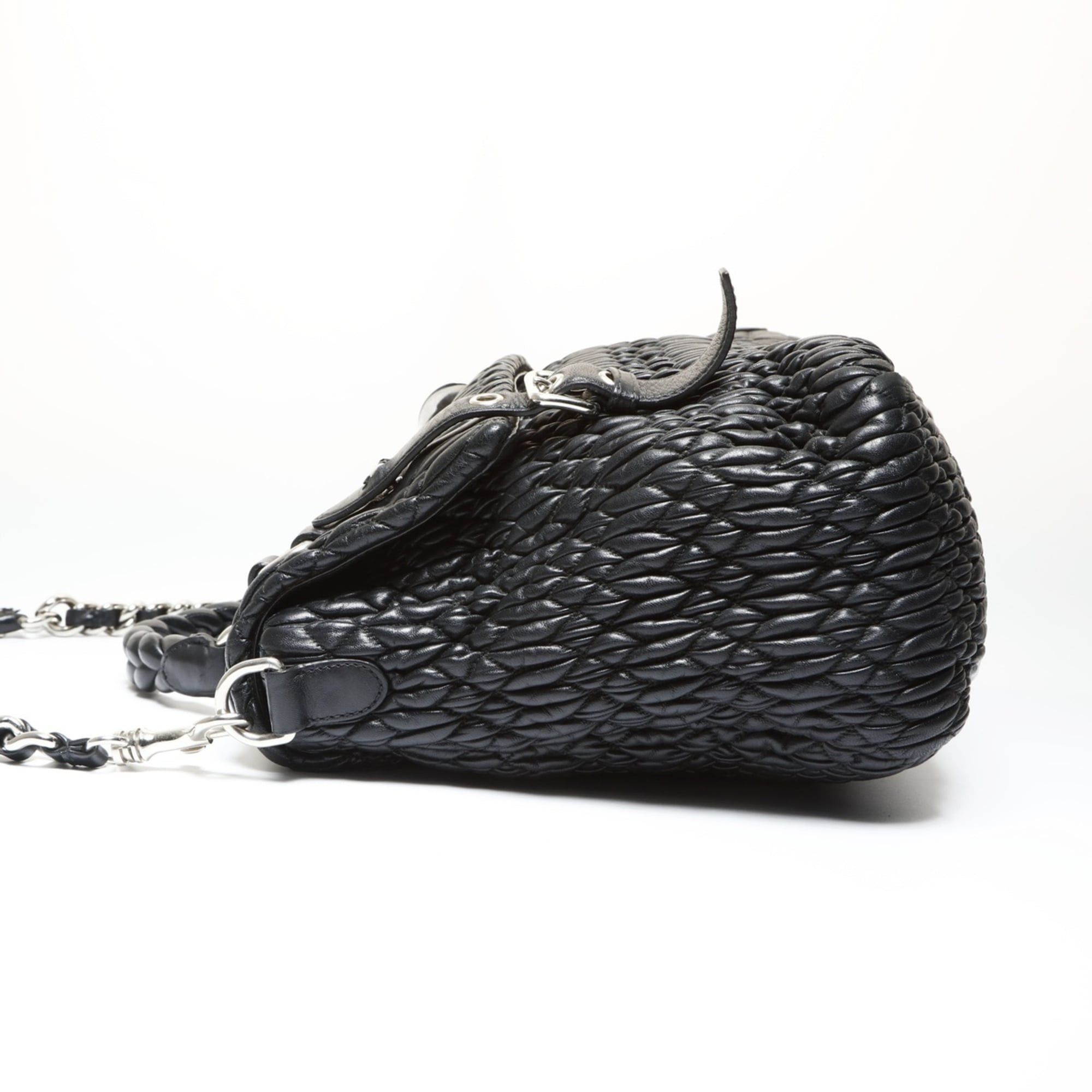 Miu Miu Miu Miu Miu Matelassé Shoulder Bag, Black Size ONE SIZE - 3 Thumbnail