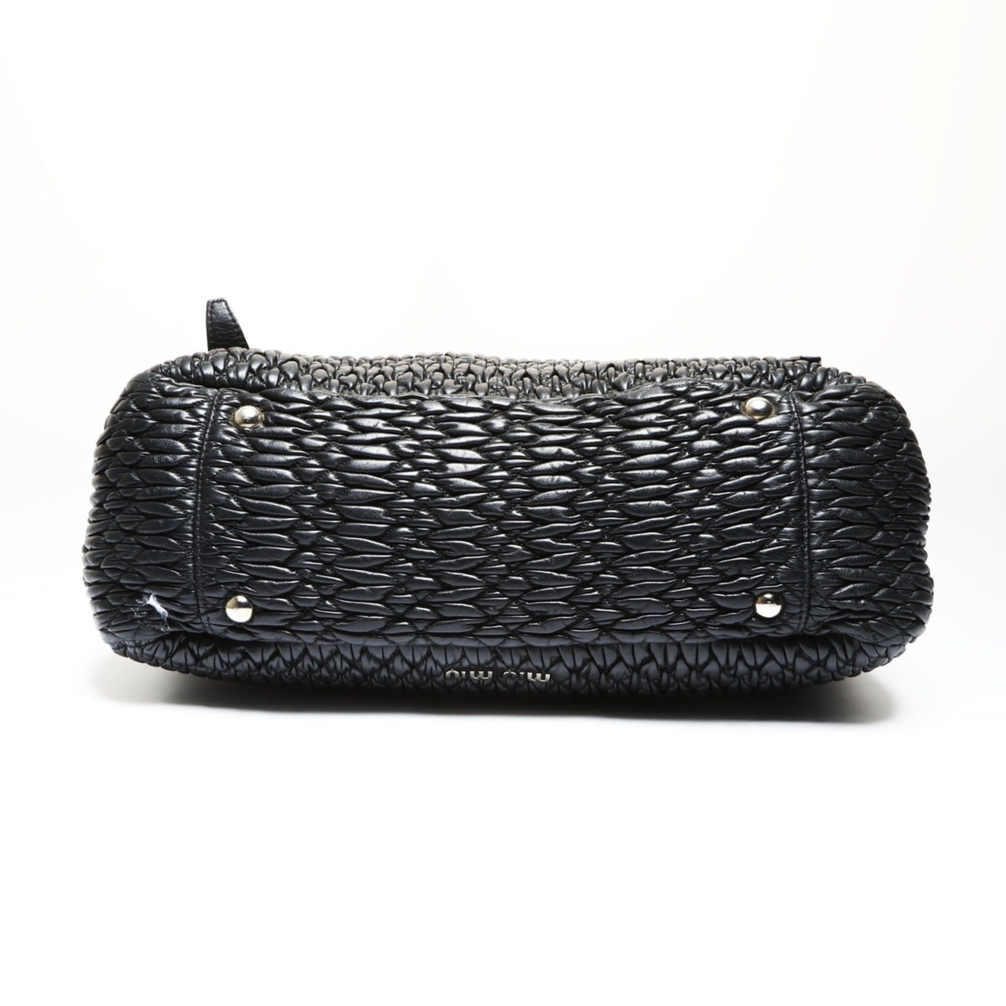 Miu Miu Miu Miu Miu Matelassé Shoulder Bag, Black Size ONE SIZE - 7 Thumbnail