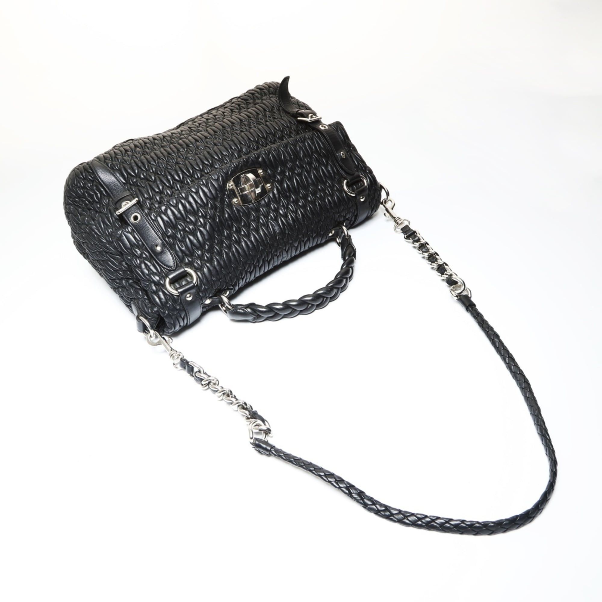 Miu Miu Miu Miu Miu Matelassé Shoulder Bag, Black Size ONE SIZE - 9 Thumbnail