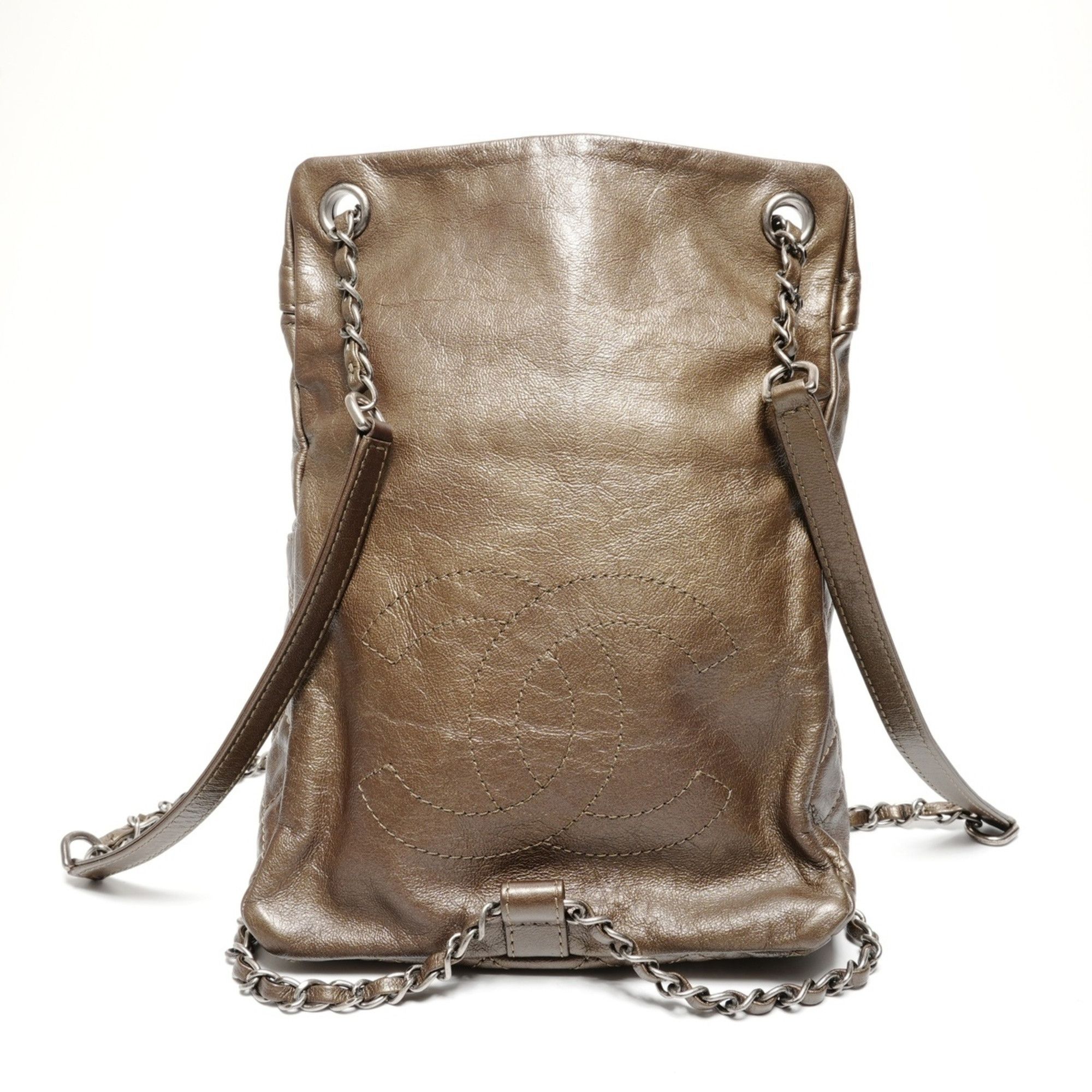Chanel Chanel Lambskin Matelassé Backpack (Khaki) Size ONE SIZE - 2 Thumbnail